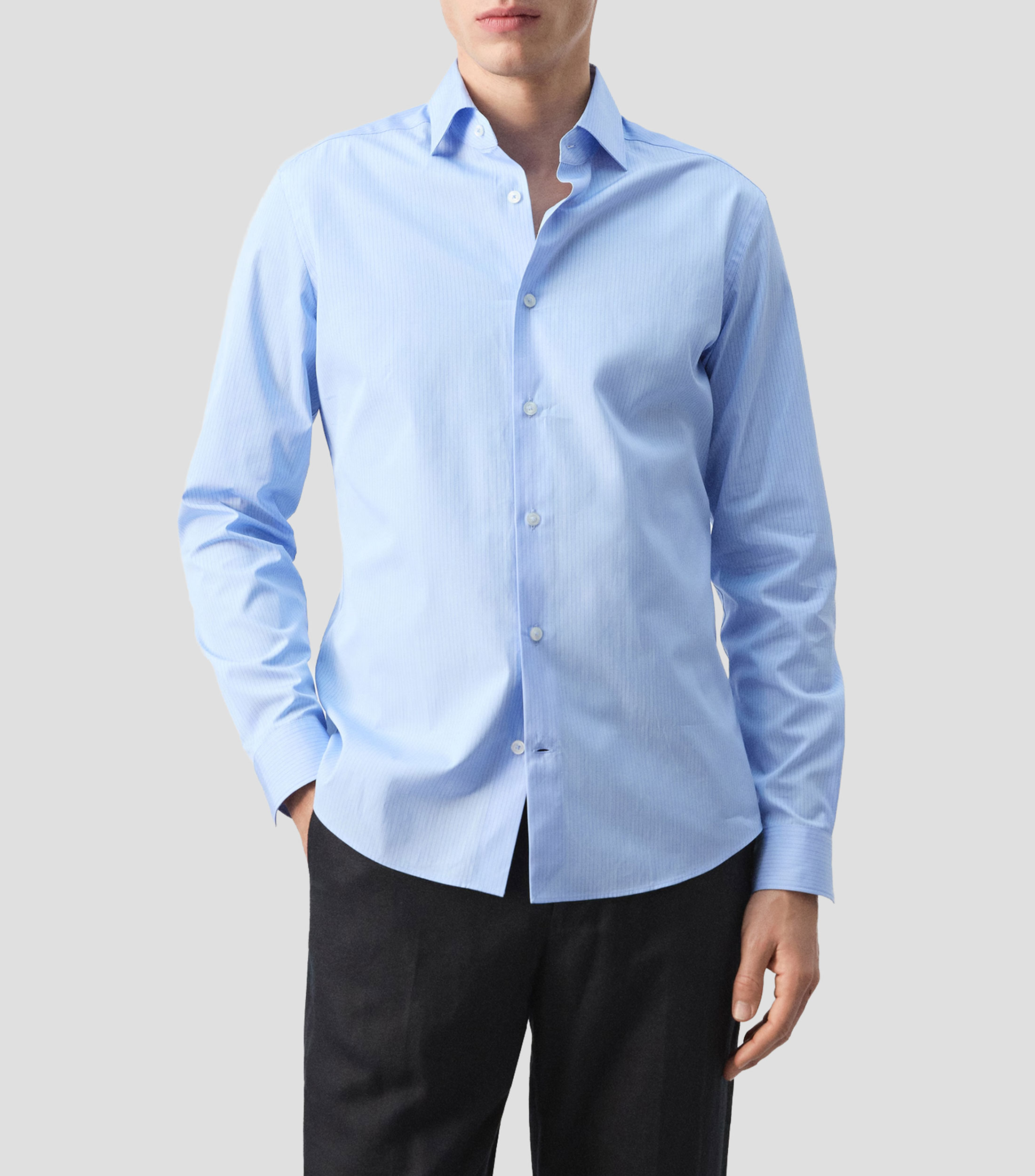 Camisa de vestir líneas manga larga Hombre