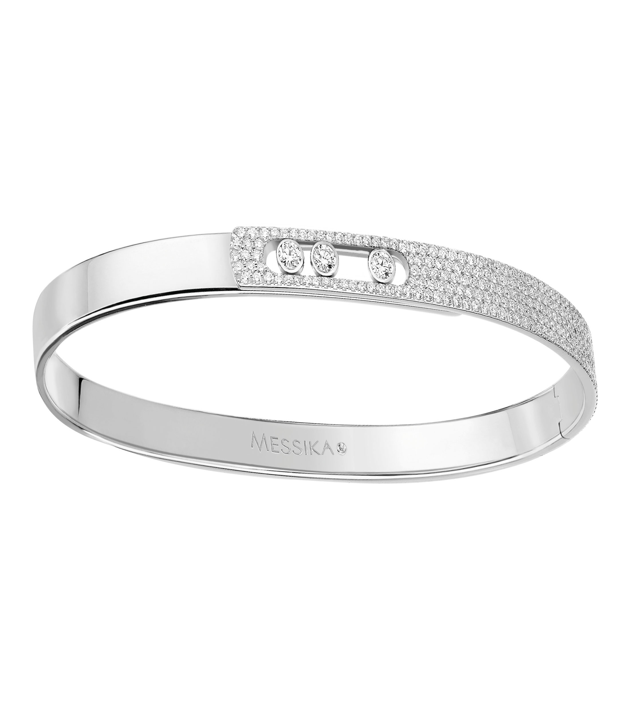 Brazalete en oro 18 Kts Bangle Move Noa Pm Pavé Mujer