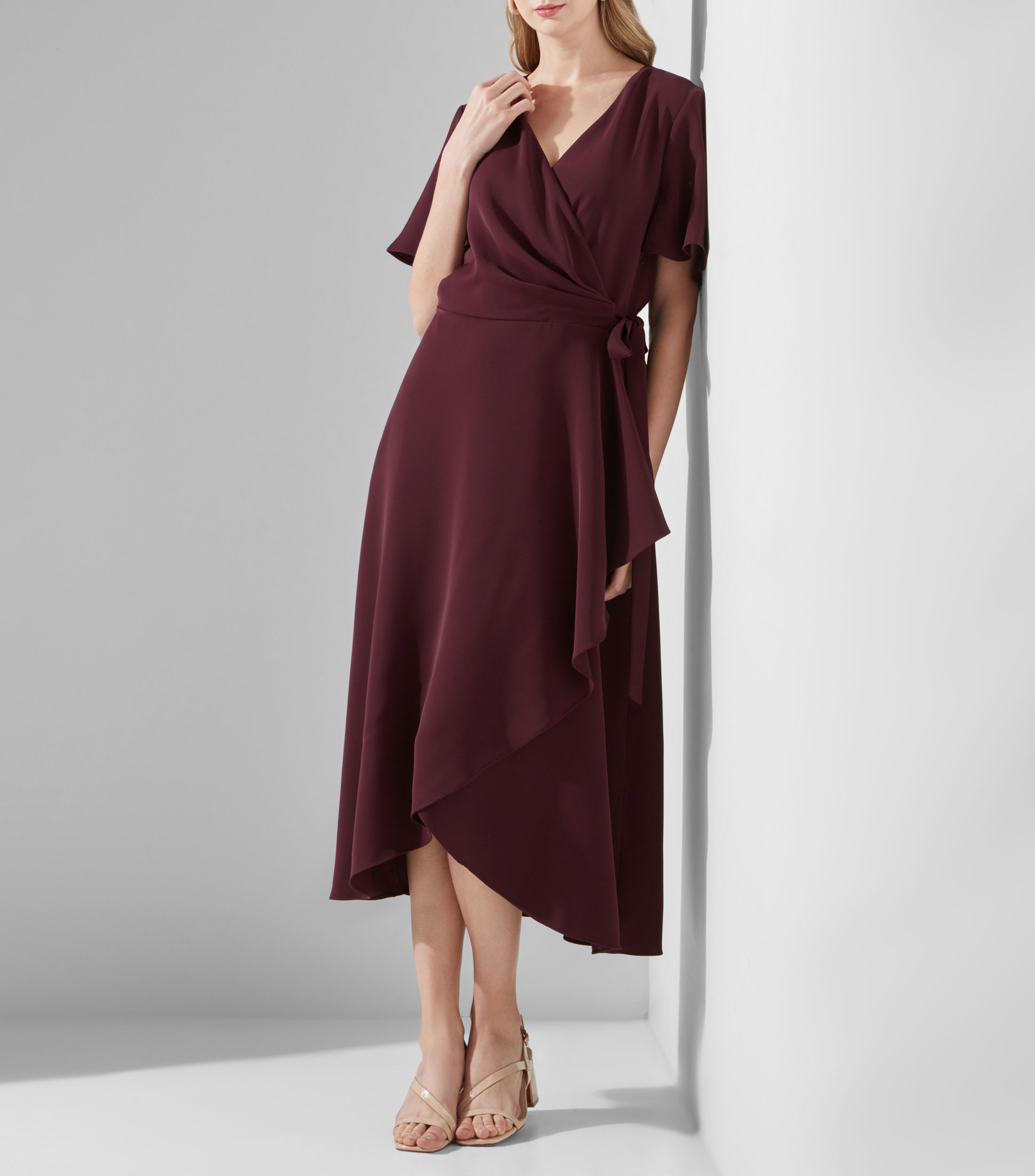 Vestido Midi liso Mujer
