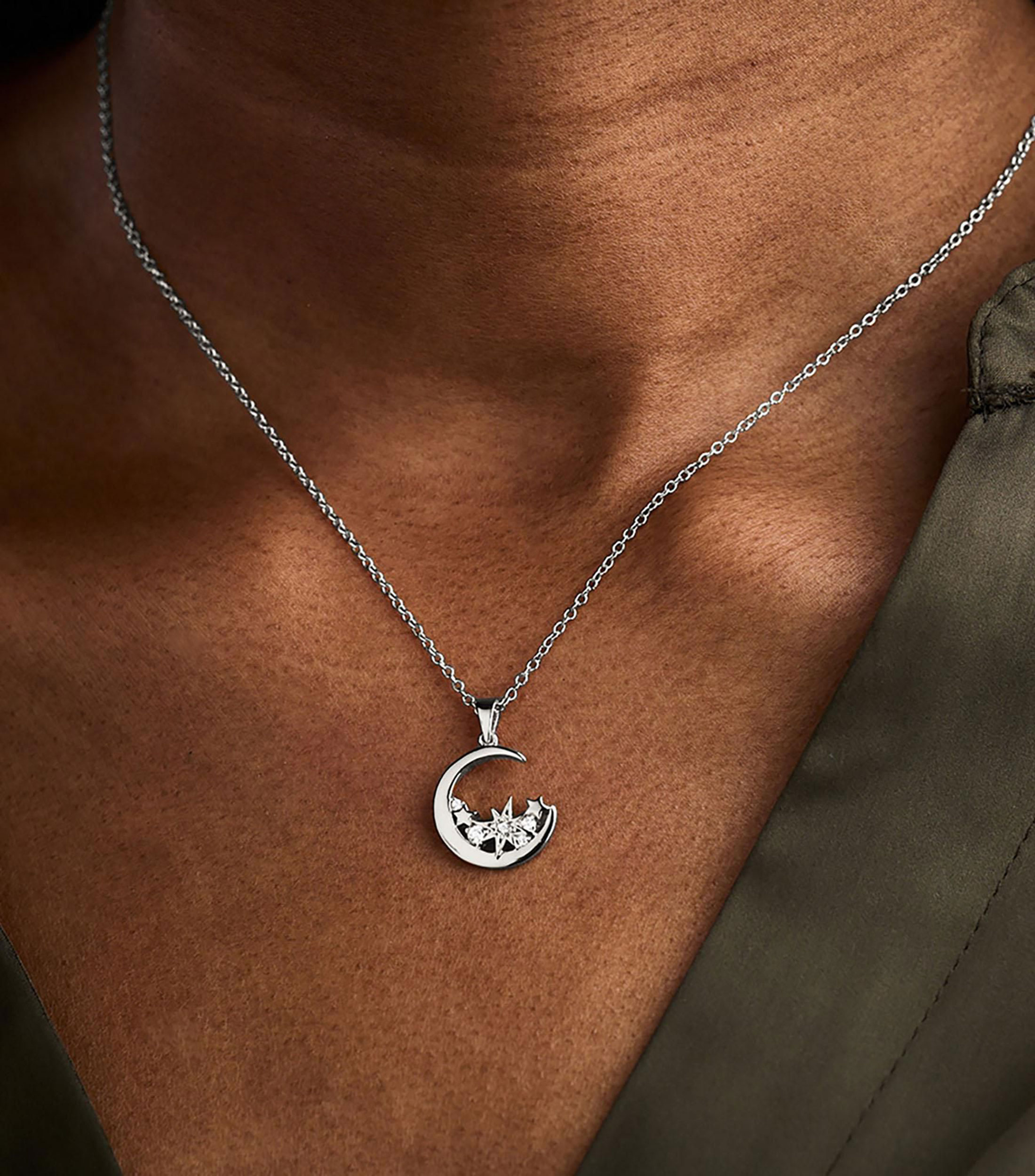 Collar en Plata Celestial con circonitas Mujer