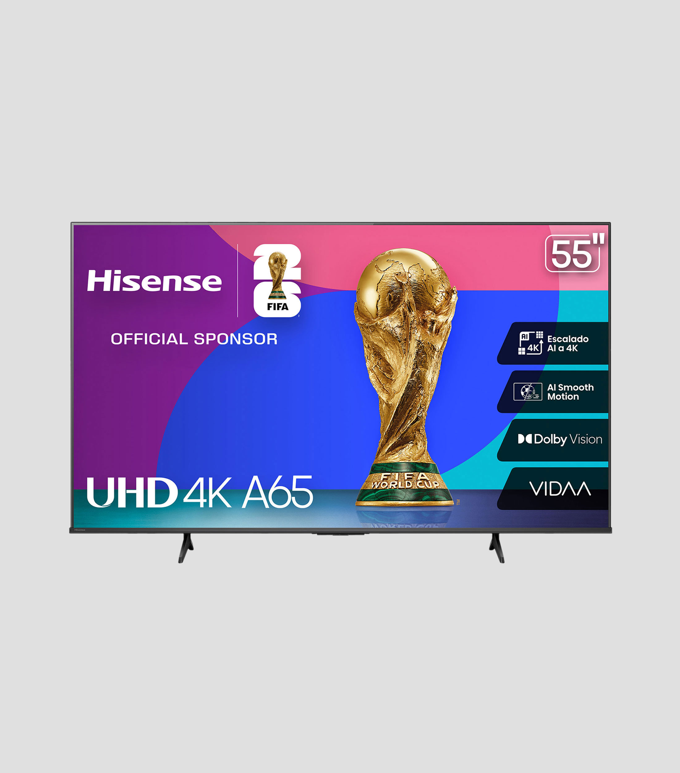 Pantalla 55 Pulgadas Plana UHD 4K VIDAA 55A65NV