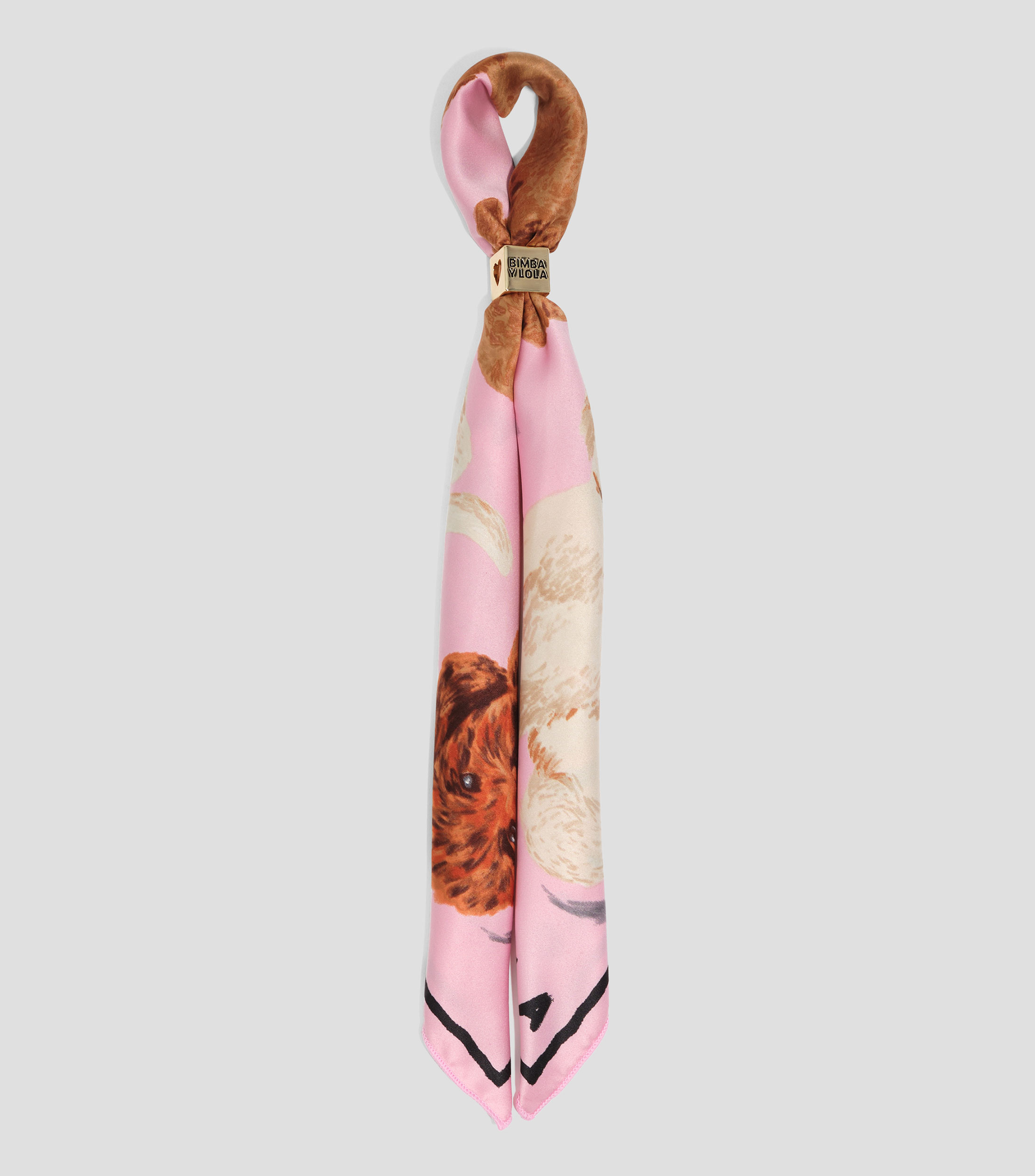 Pañuelo Charm bolso pañuelo caniches rosa Mujer
