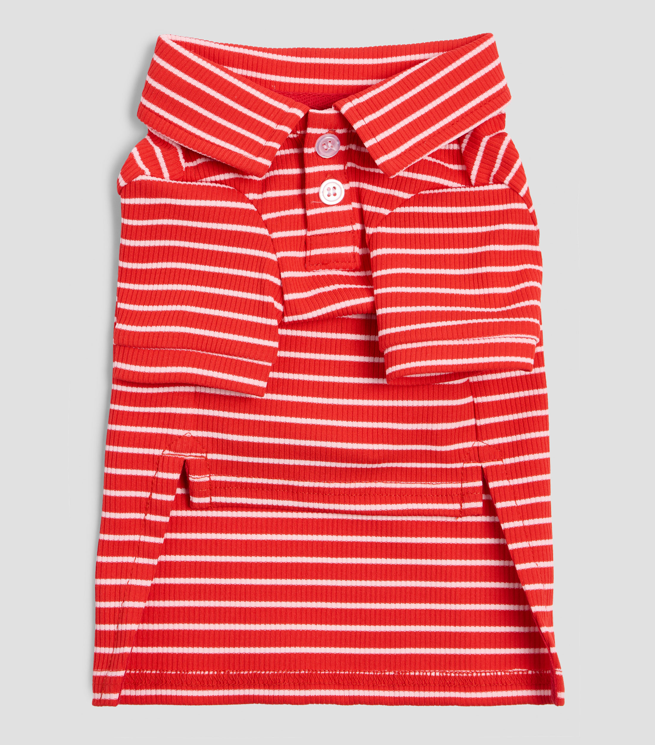 Playera polo para perro con rayas