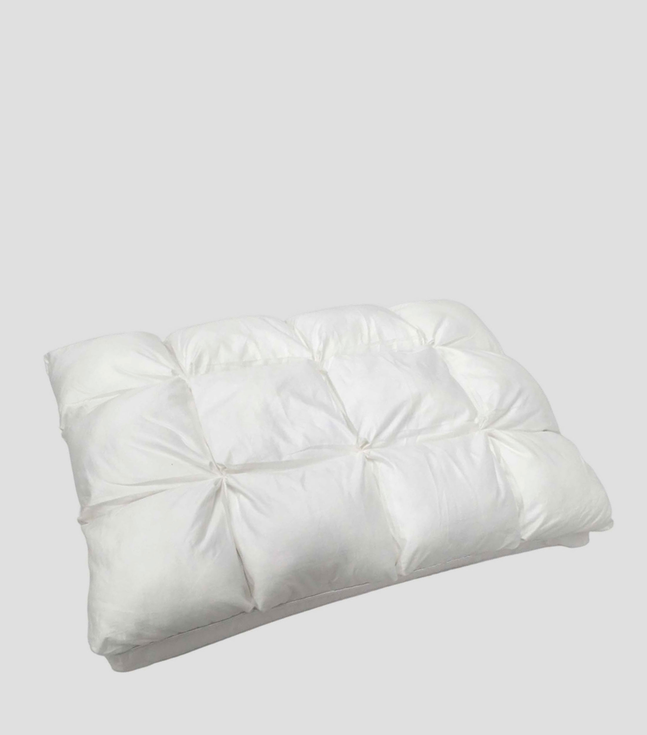 Almohada Estándar Pillow Top Memory Foam Suave Squares Blanca