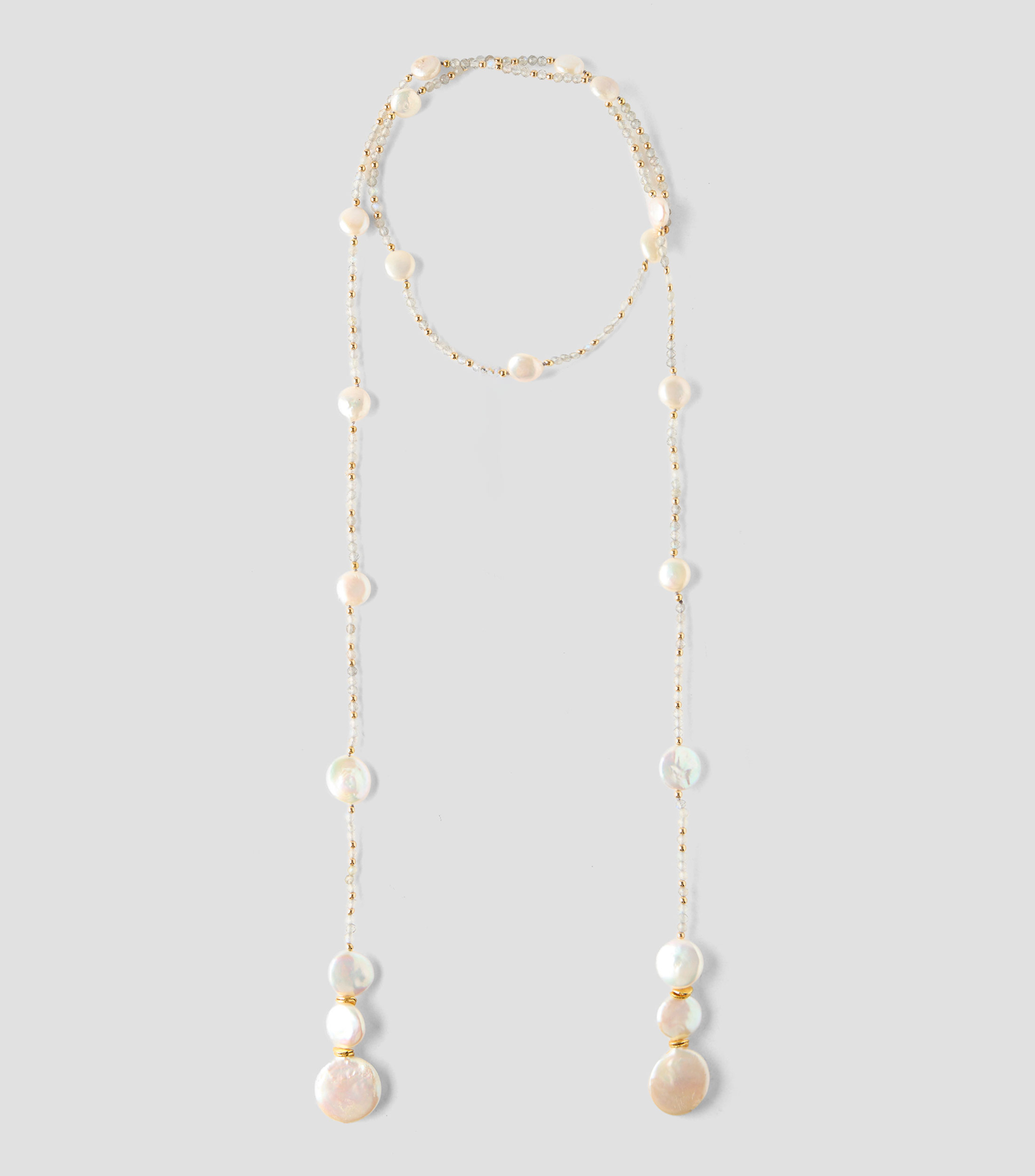 Collar de perlas con cuentas Mujer