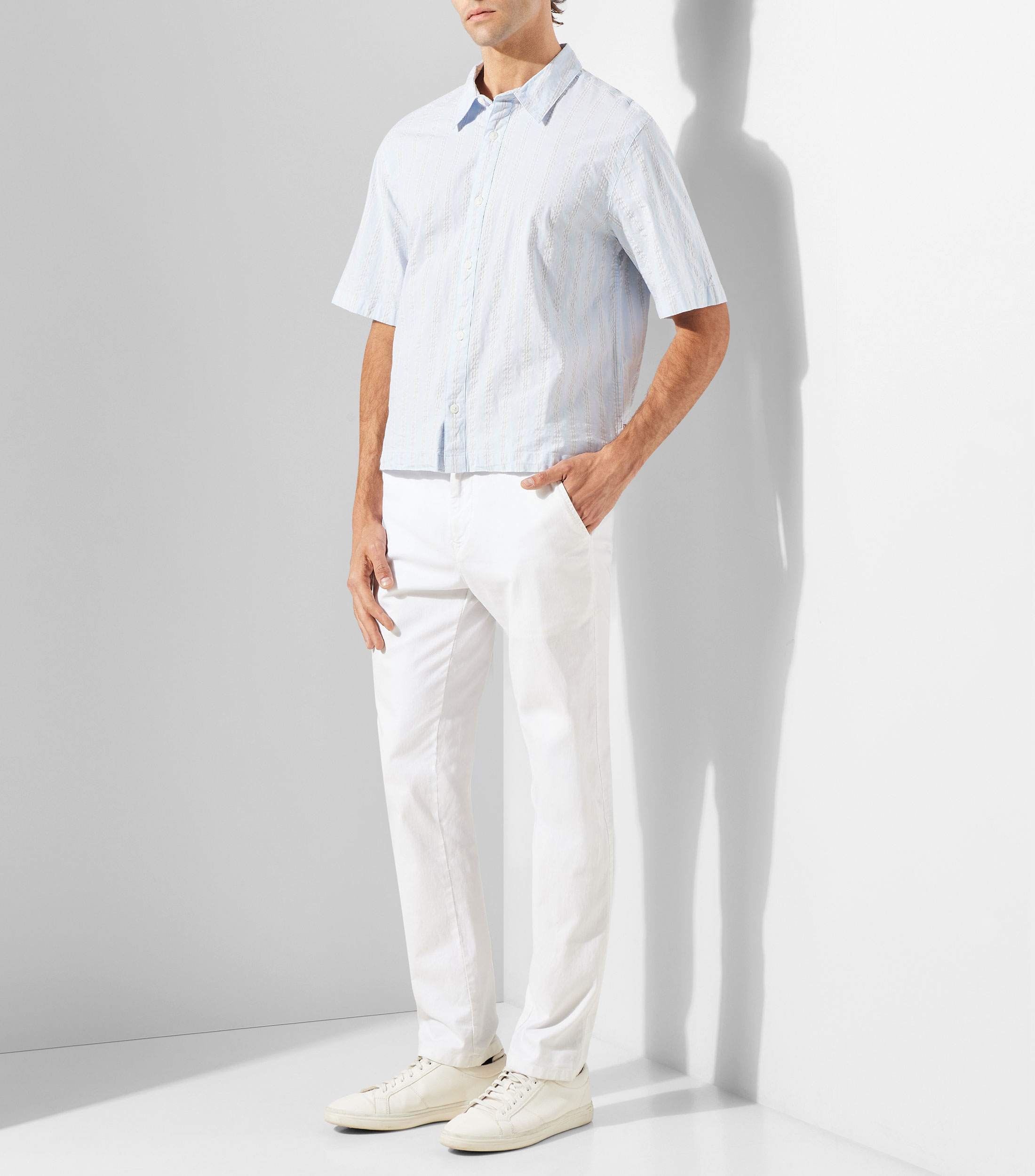Camisa rayas manga corta Hombre