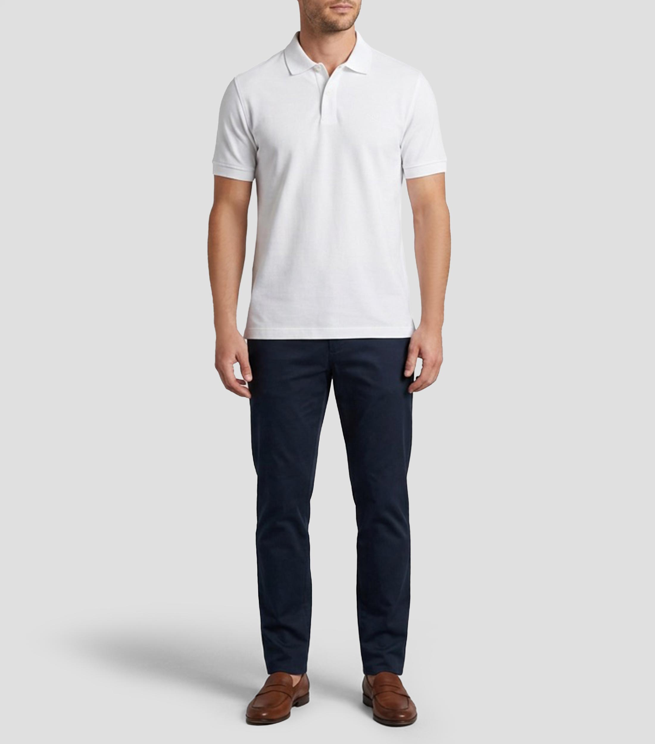 Playera tipo polo manga corta lisa Hombre