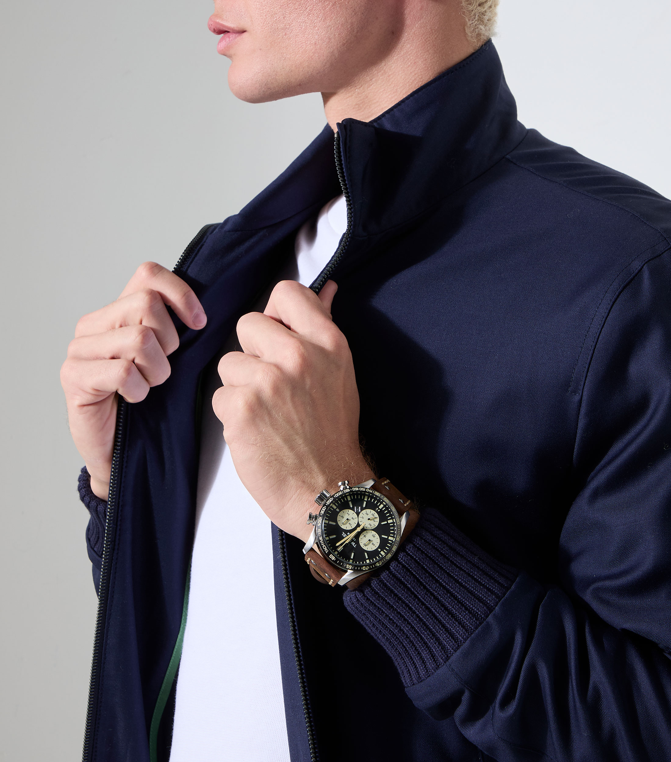 Reloj para Hombre VS120 Volante Deportivo Negro, beige