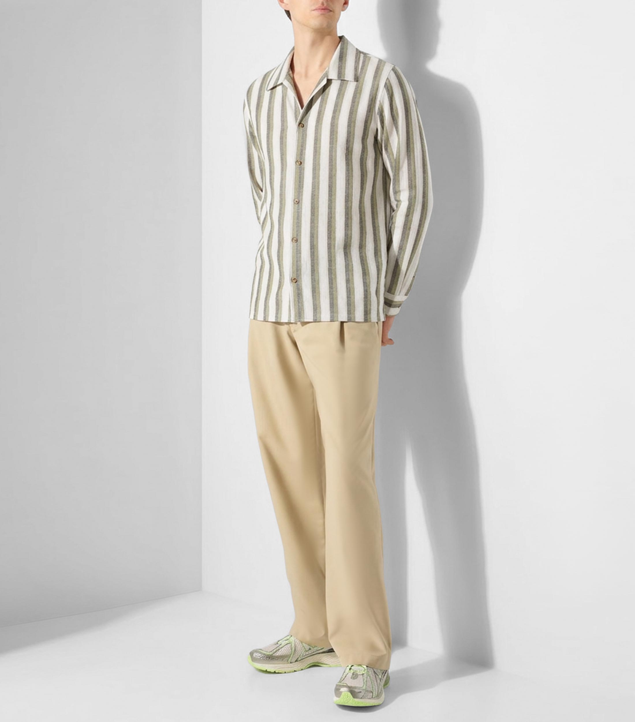 Camisa rayas manga larga Hombre