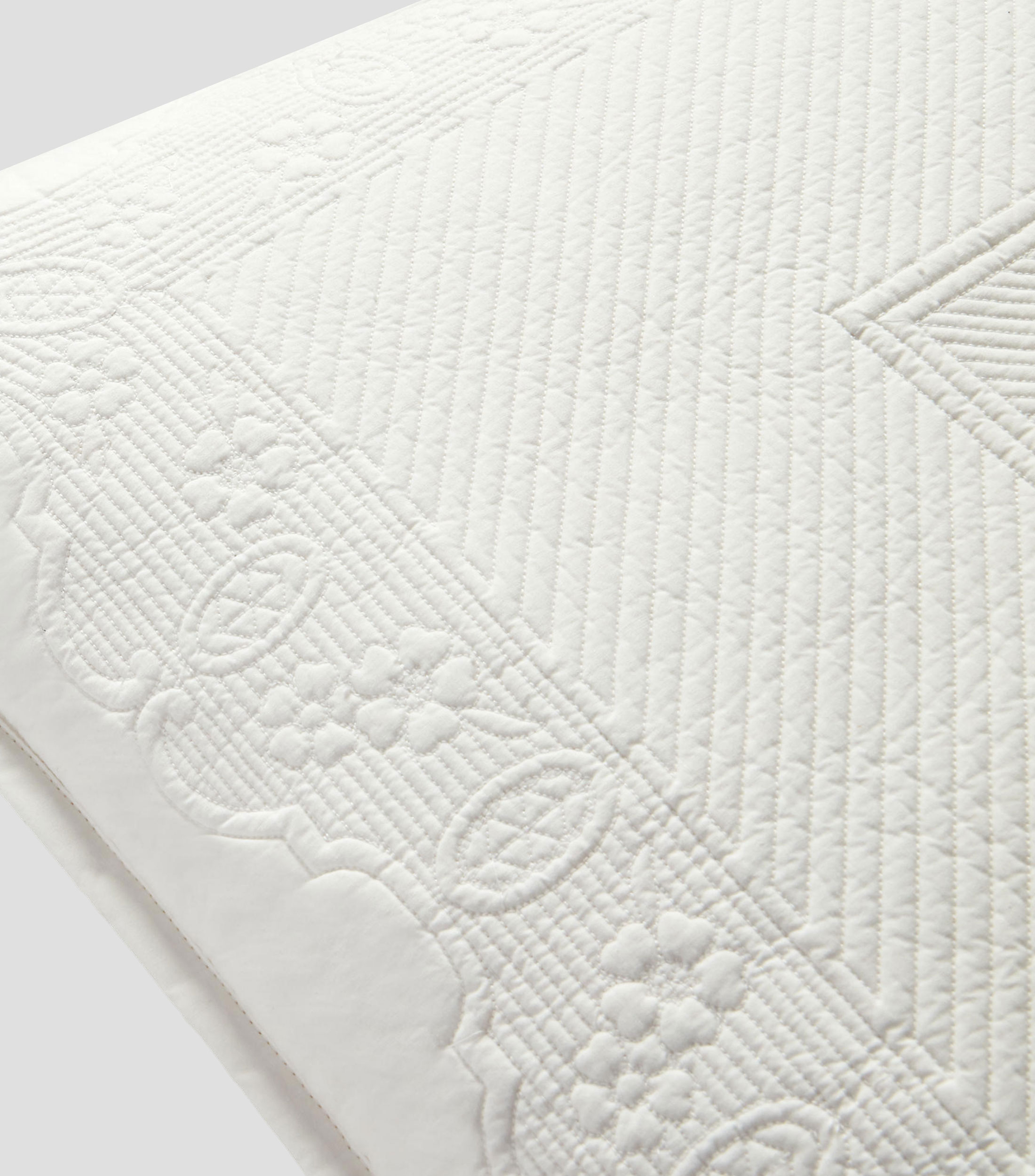 Funda para almohada Euro en algodón Elisabetta Crema