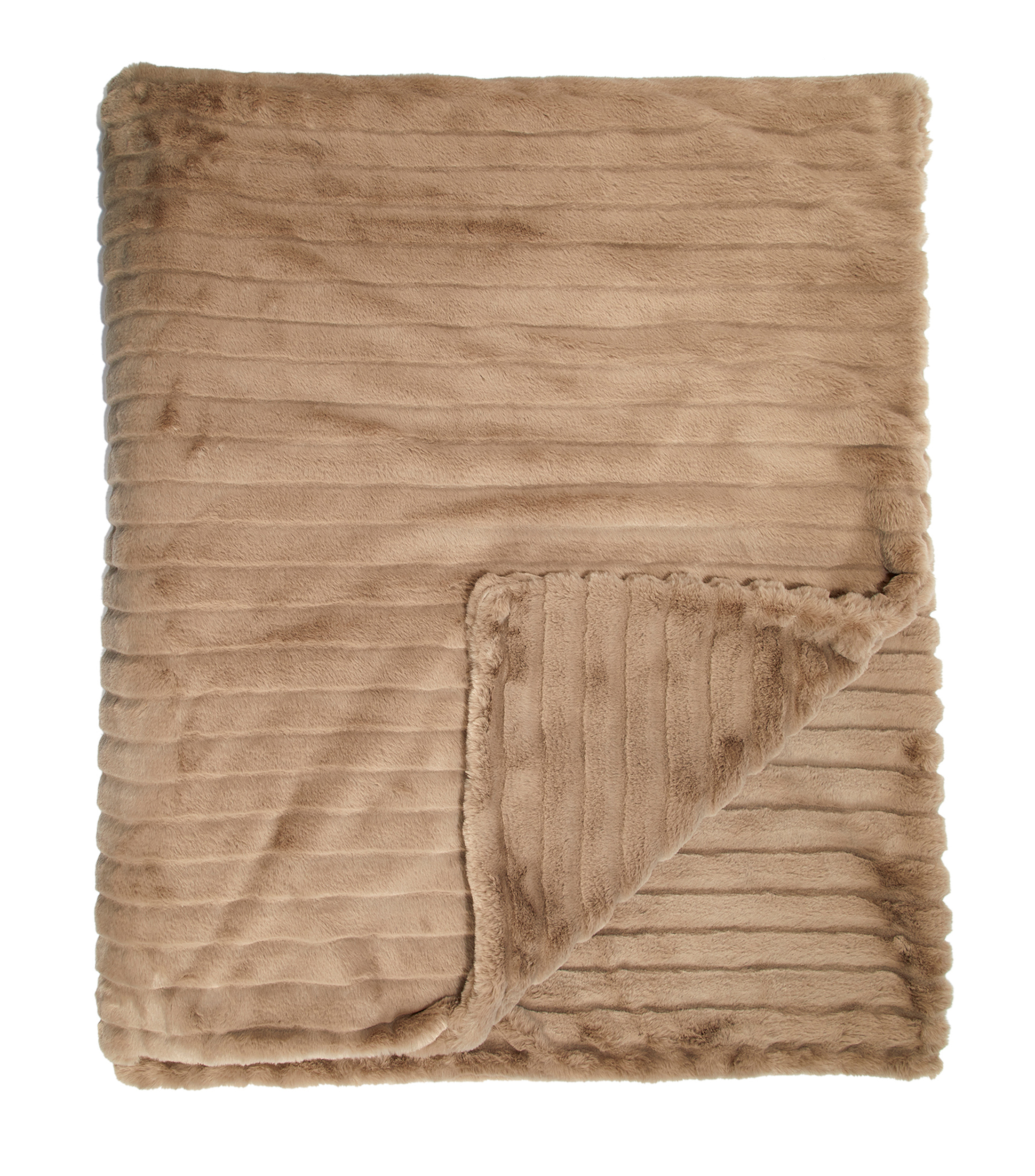 Frazada Stripe Fur Tabaco