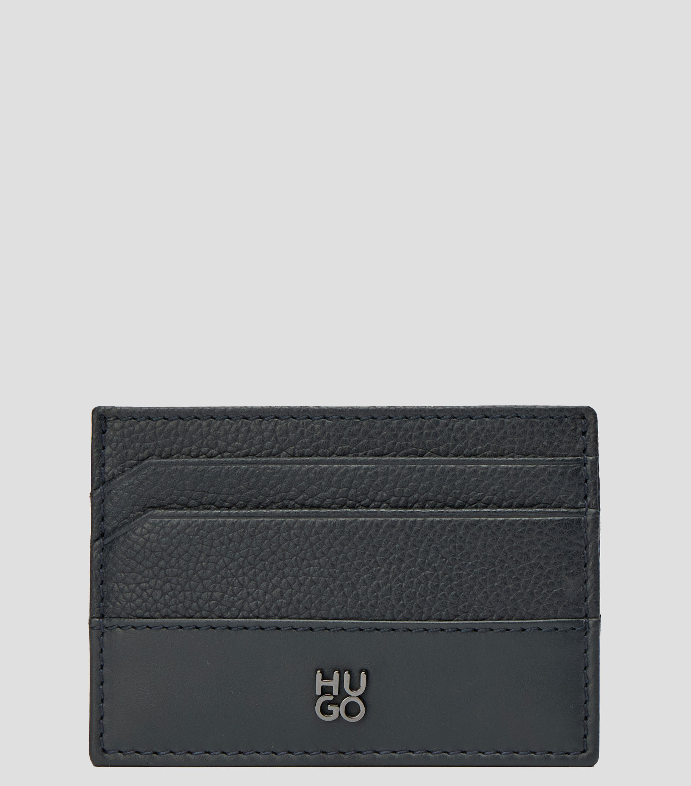 Tarjetero en piel con logo Hombre
