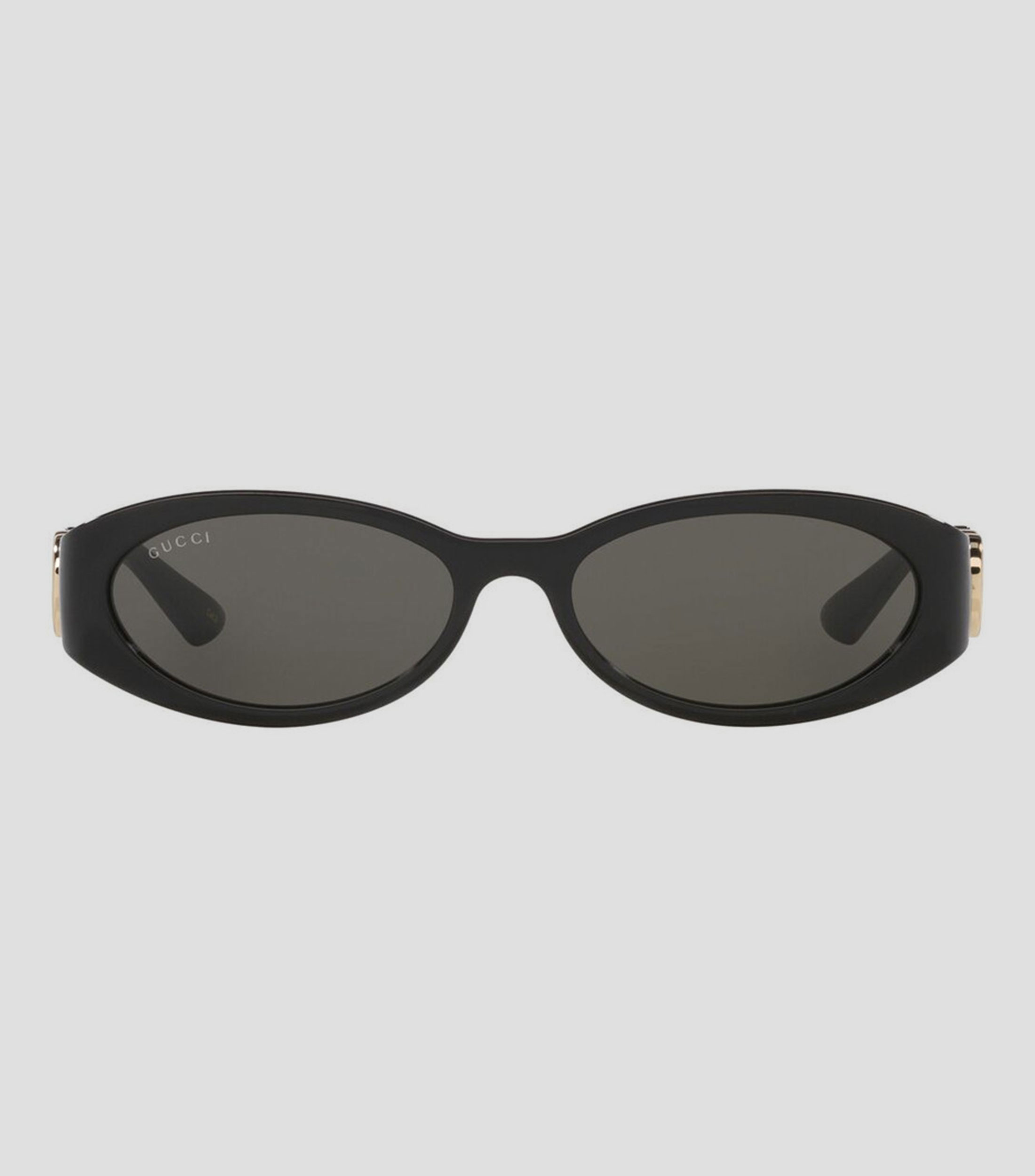 Lentes solares ovalados negro Mujer