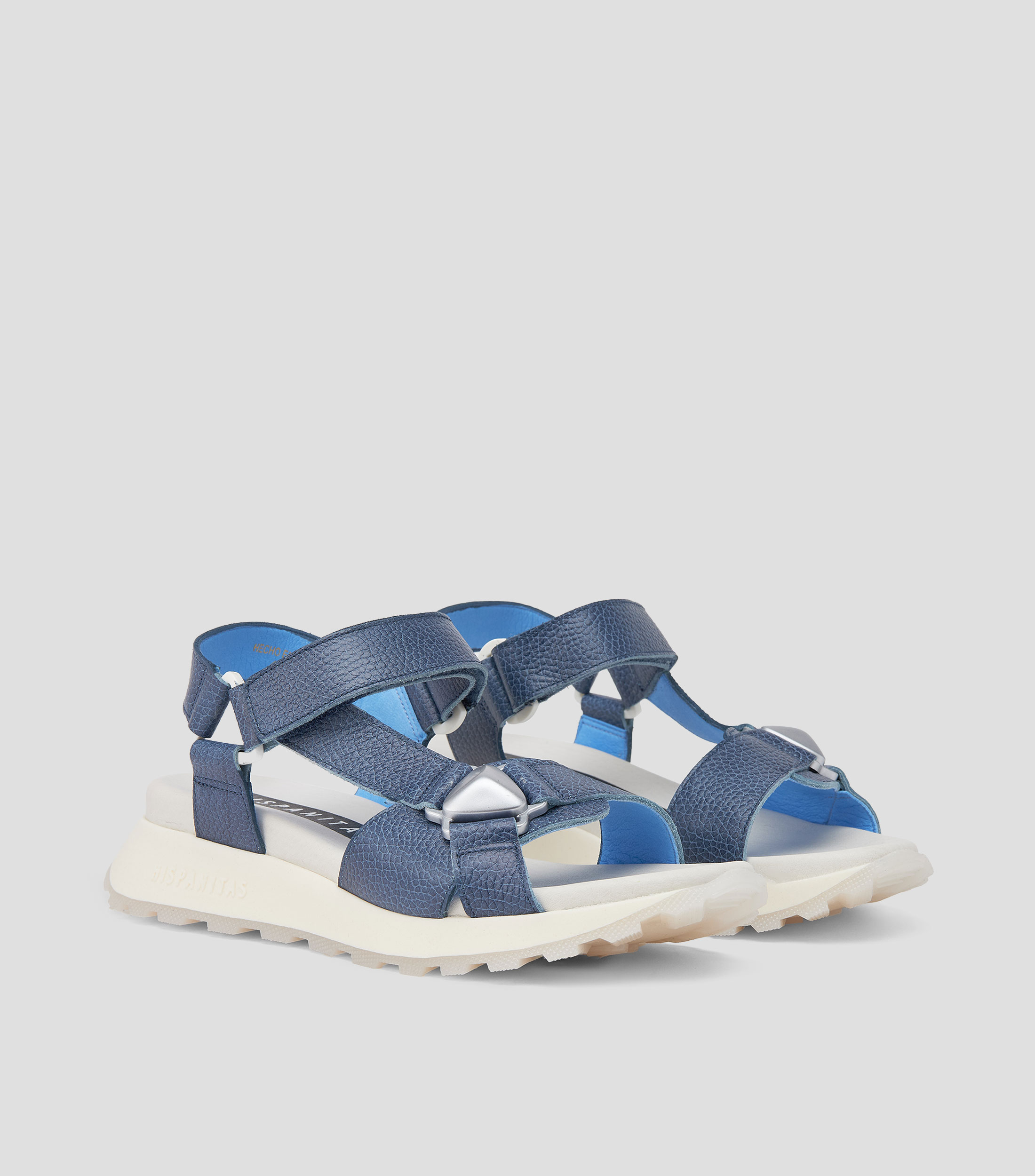 Sandalias con tacón bajo de cuña Mujer