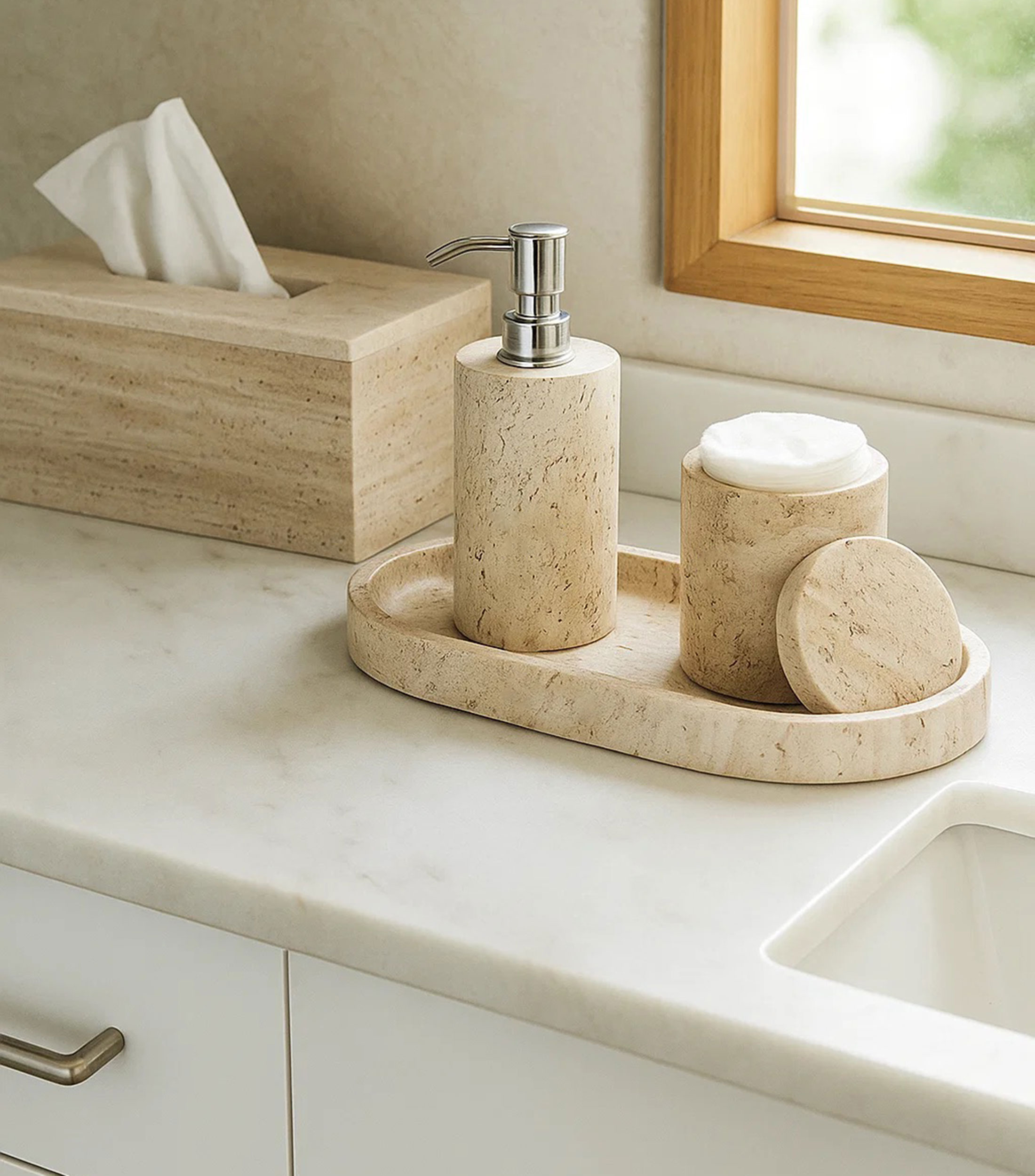 Kleenera Rectangular en Travertino