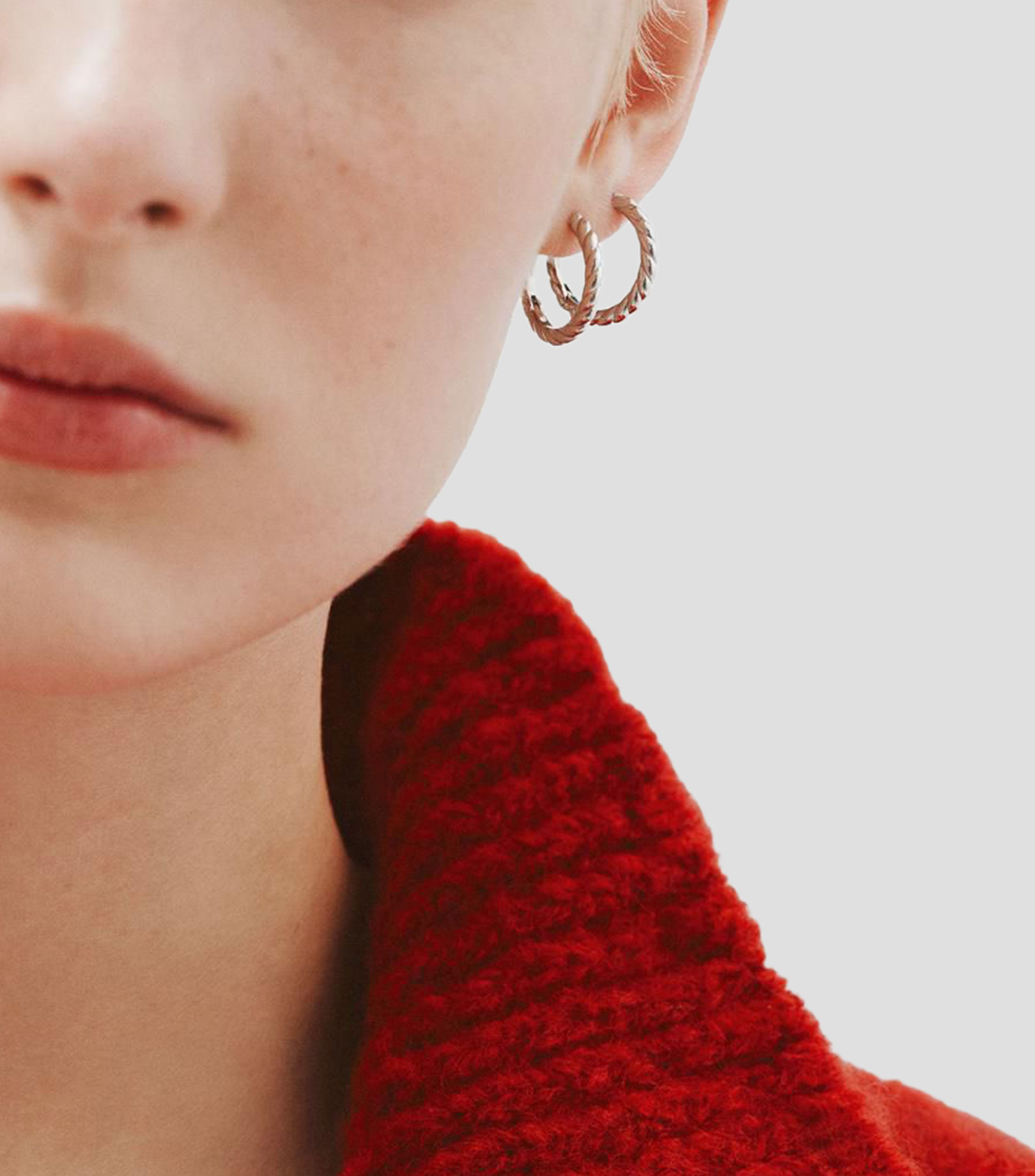 Pendientes en plata aro Roseta Mujer