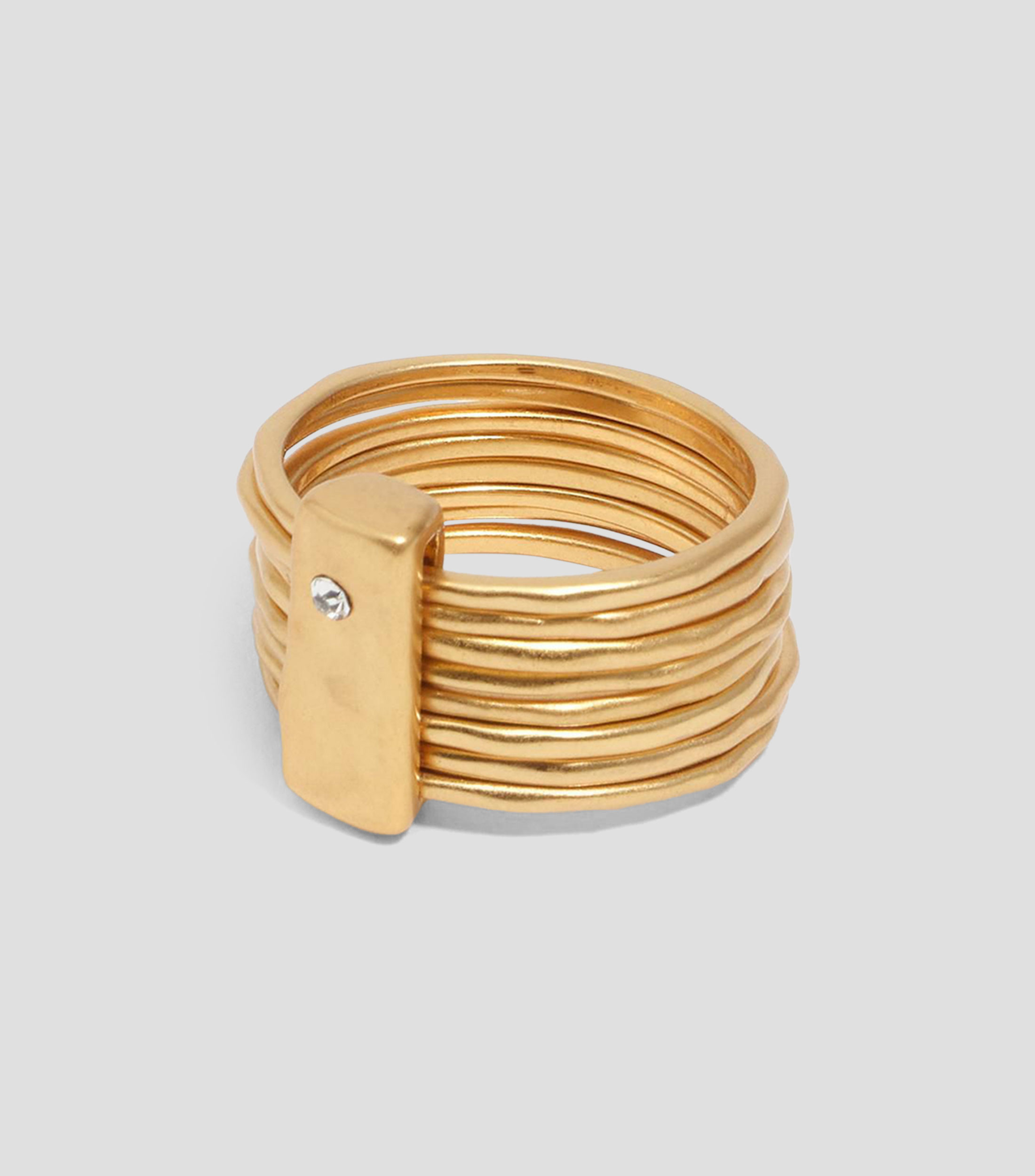 Anillo textura dorado envejecido Mujer