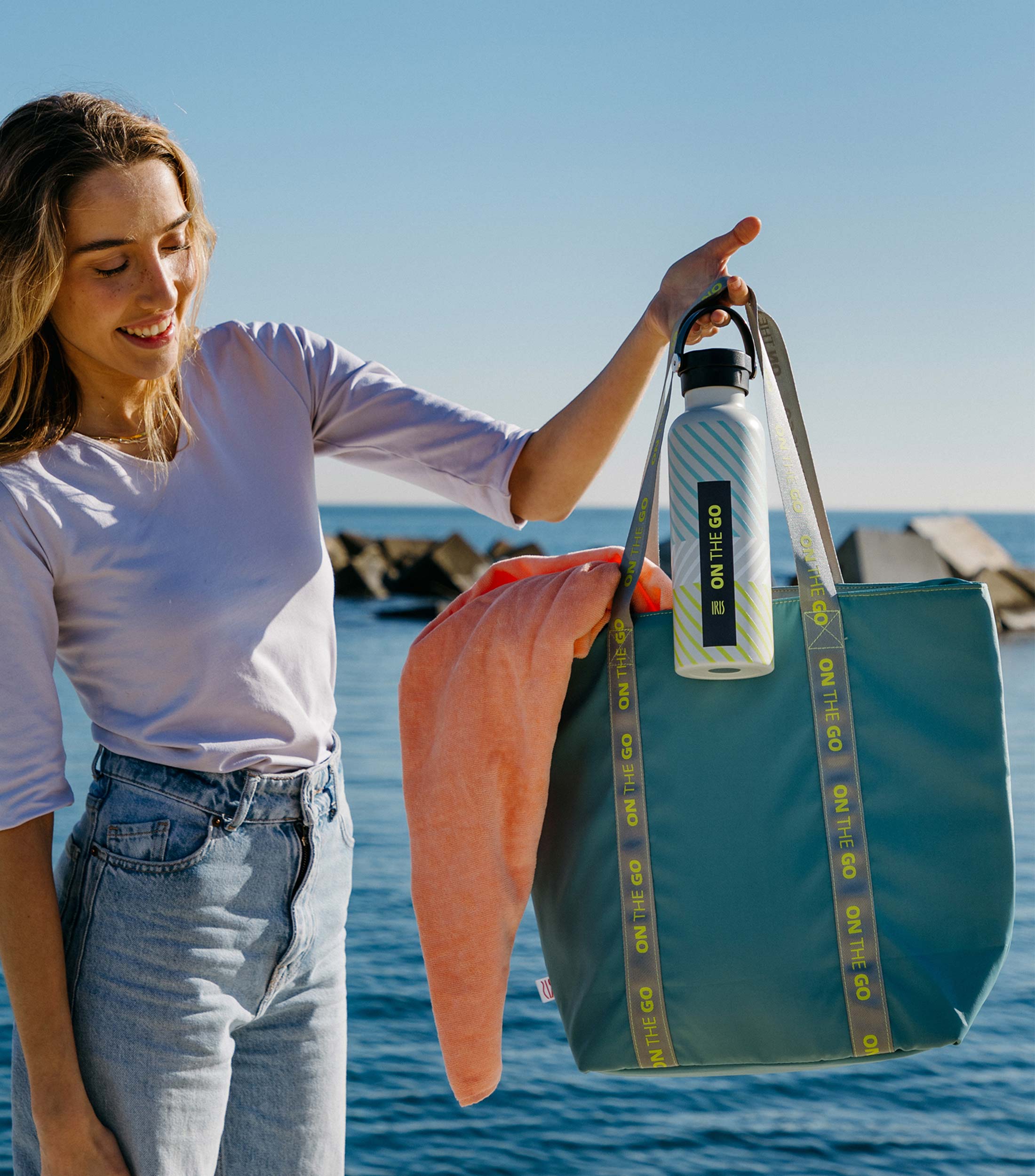 Bolsa tote azul On The Go Unisex