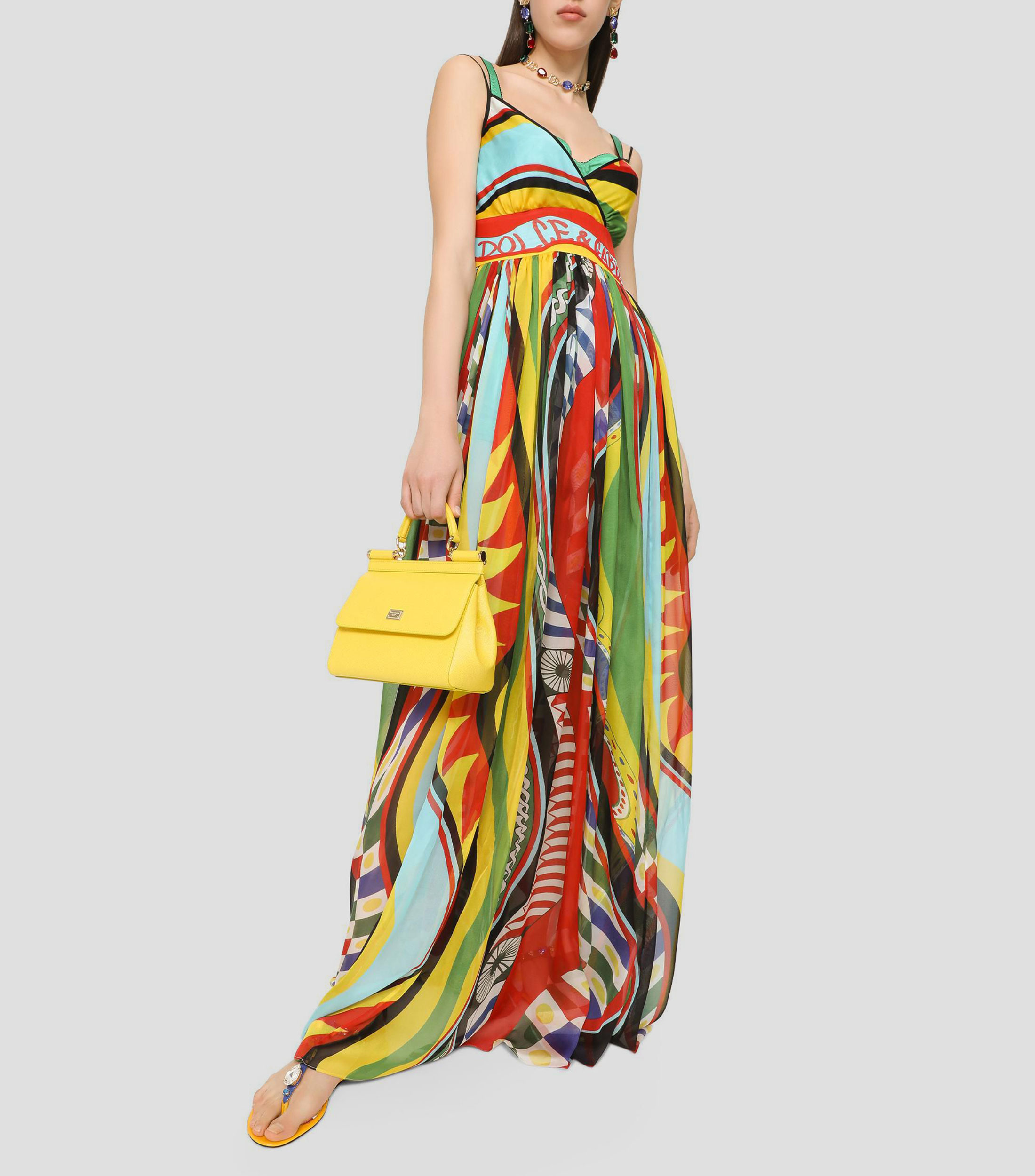 Bolsa mini shoulder amarillo en piel Sicily lisa Mujer