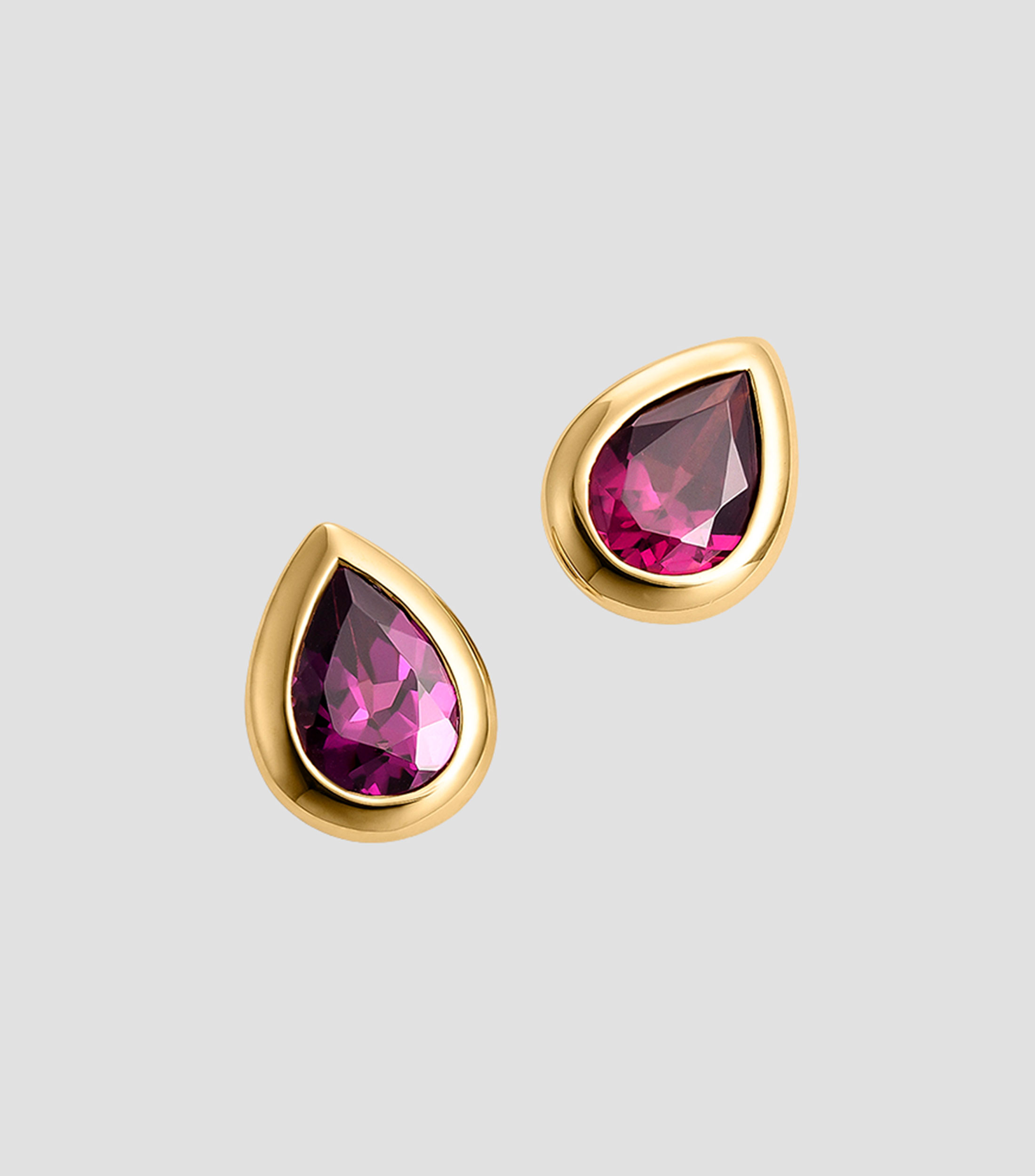 Pendientes en plata .925 con Rodolitas Mujer