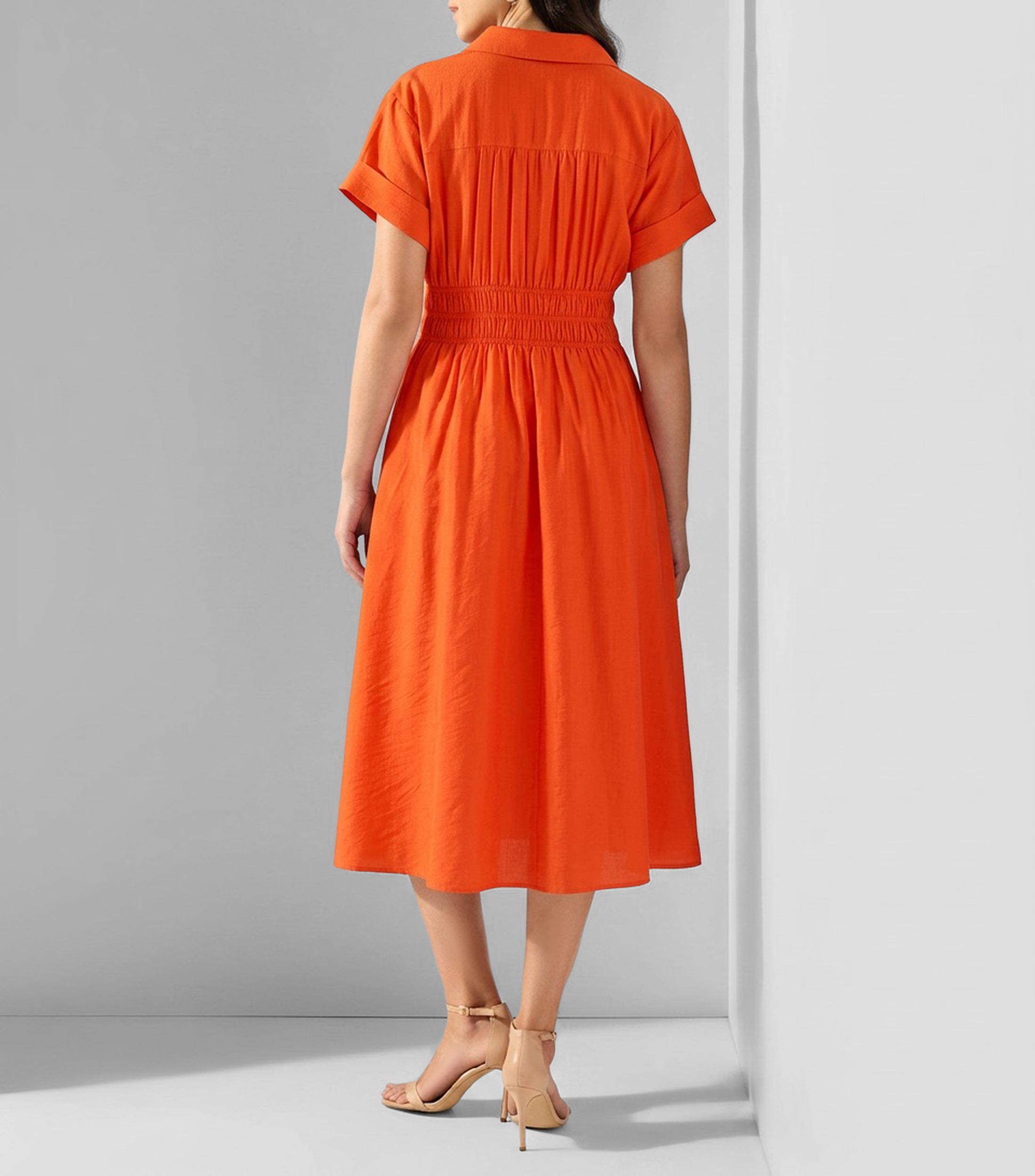 Vestido midi liso Mujer