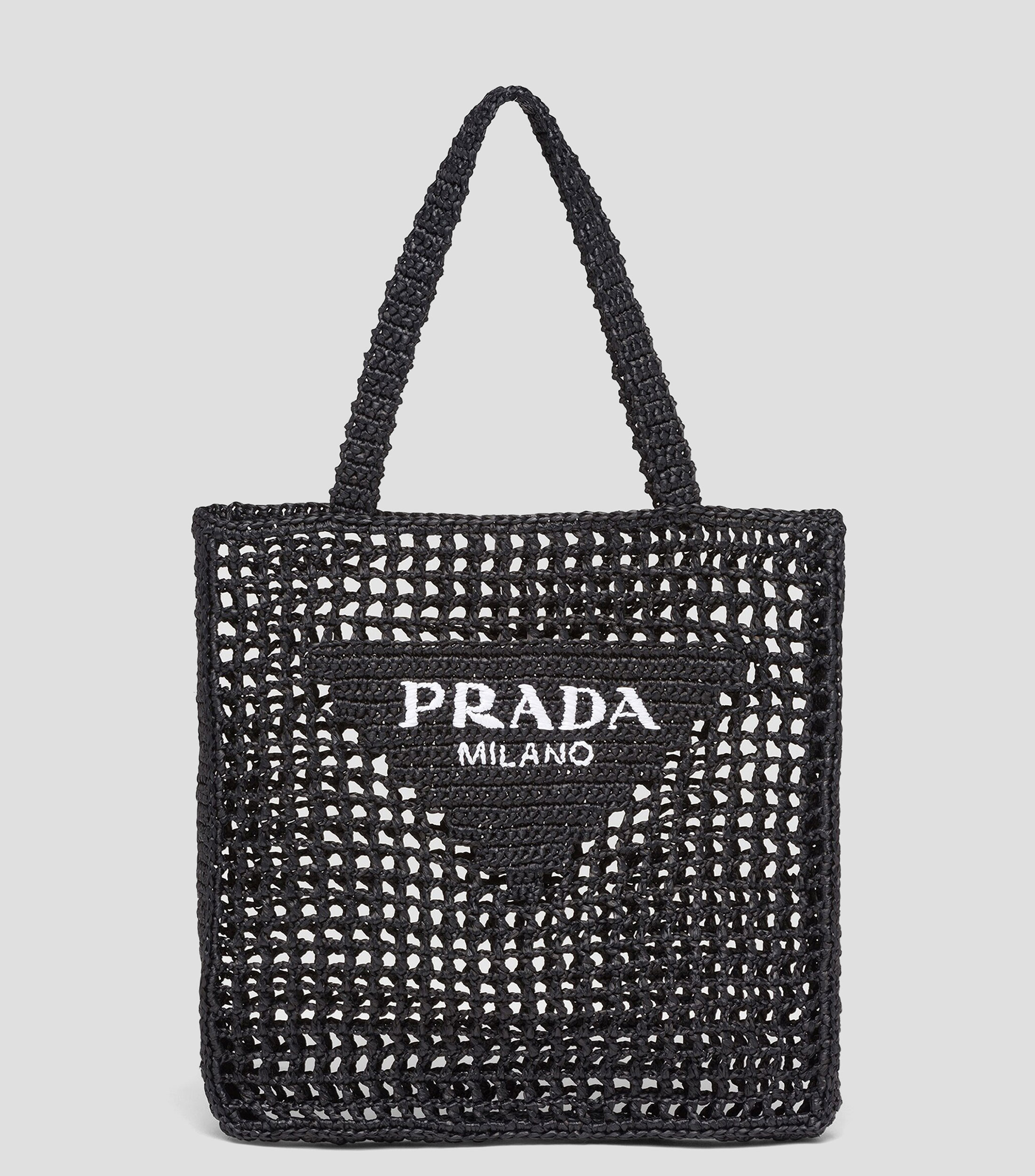 Bolsa Tote Negra de Croché, Mujer