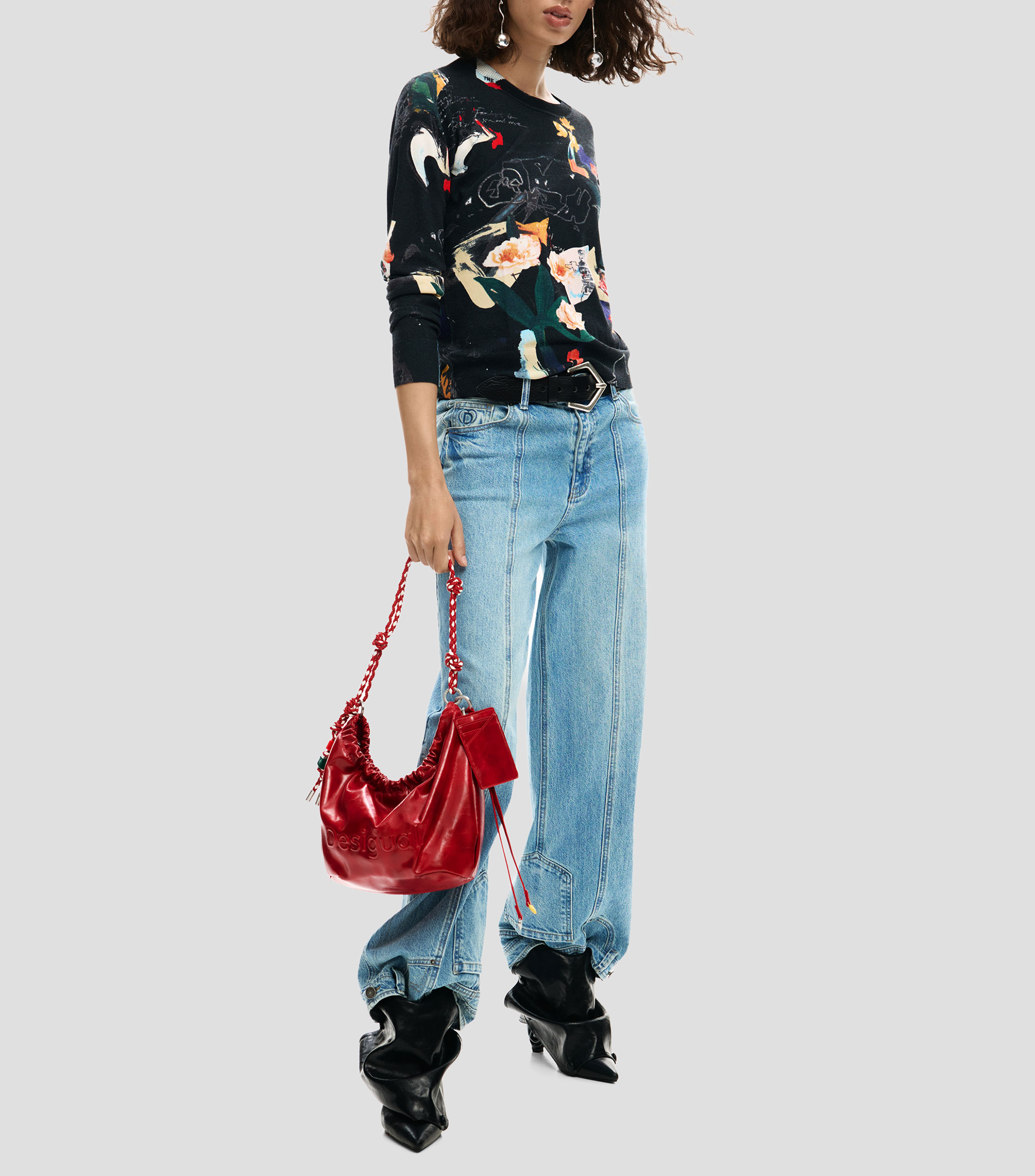 Bolsa Shoulder Weverly roja Mujer