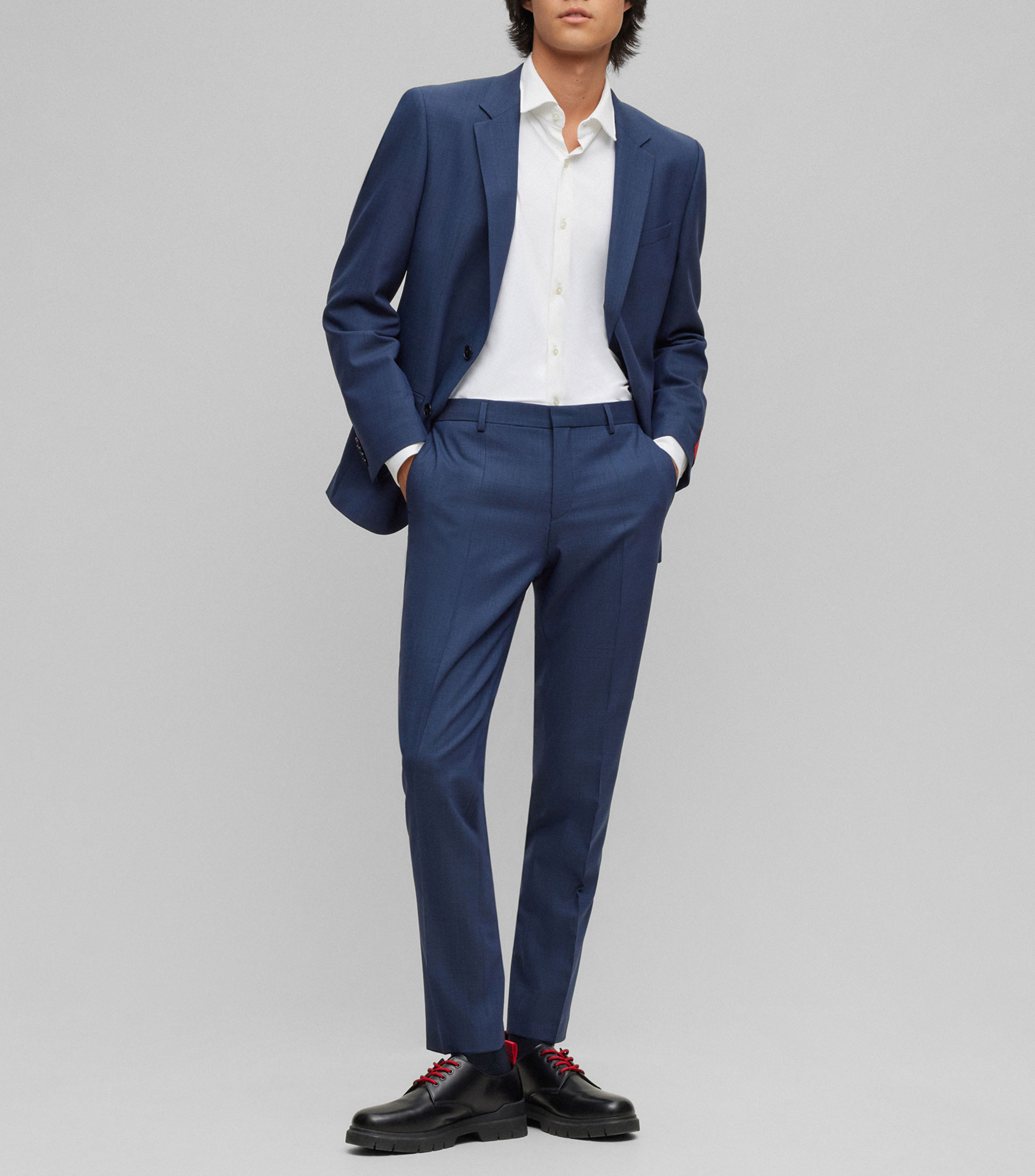 Camisa Slim Fit de punto elástico técnico Hombre
