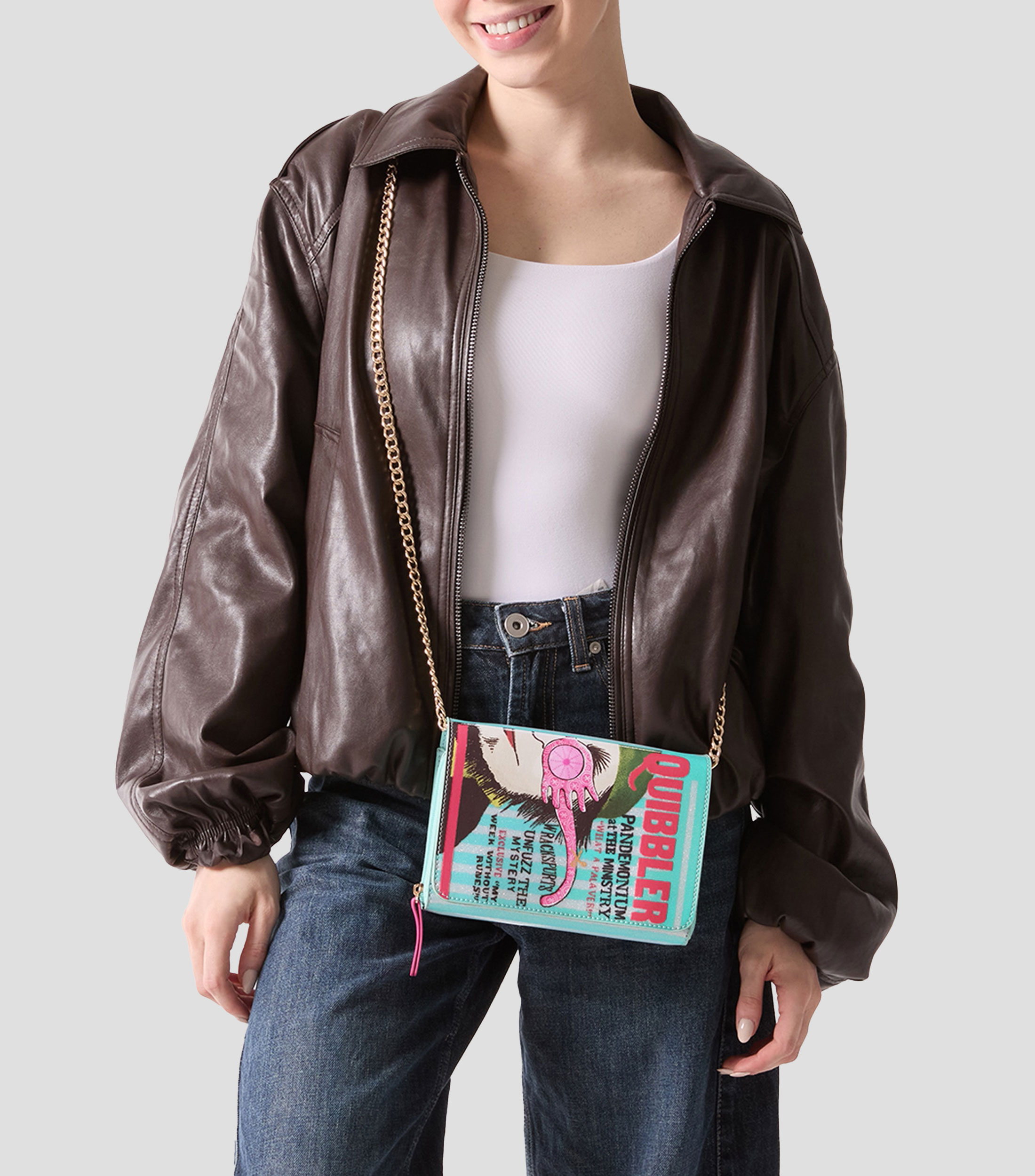 Bolsa crossbody estampada Niña
