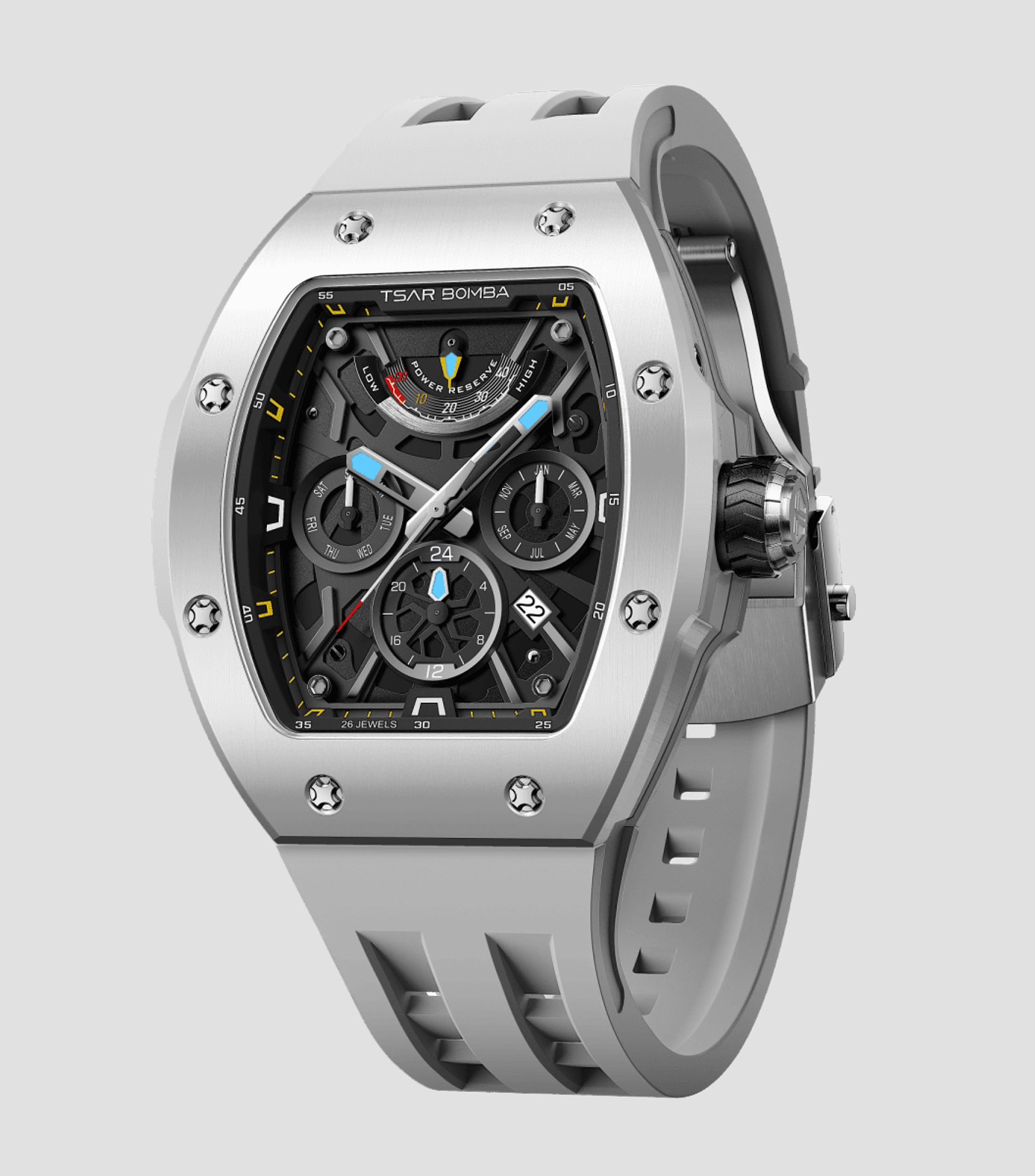Reloj para Hombre Atomic-Edición Cerámica Completa casual gris