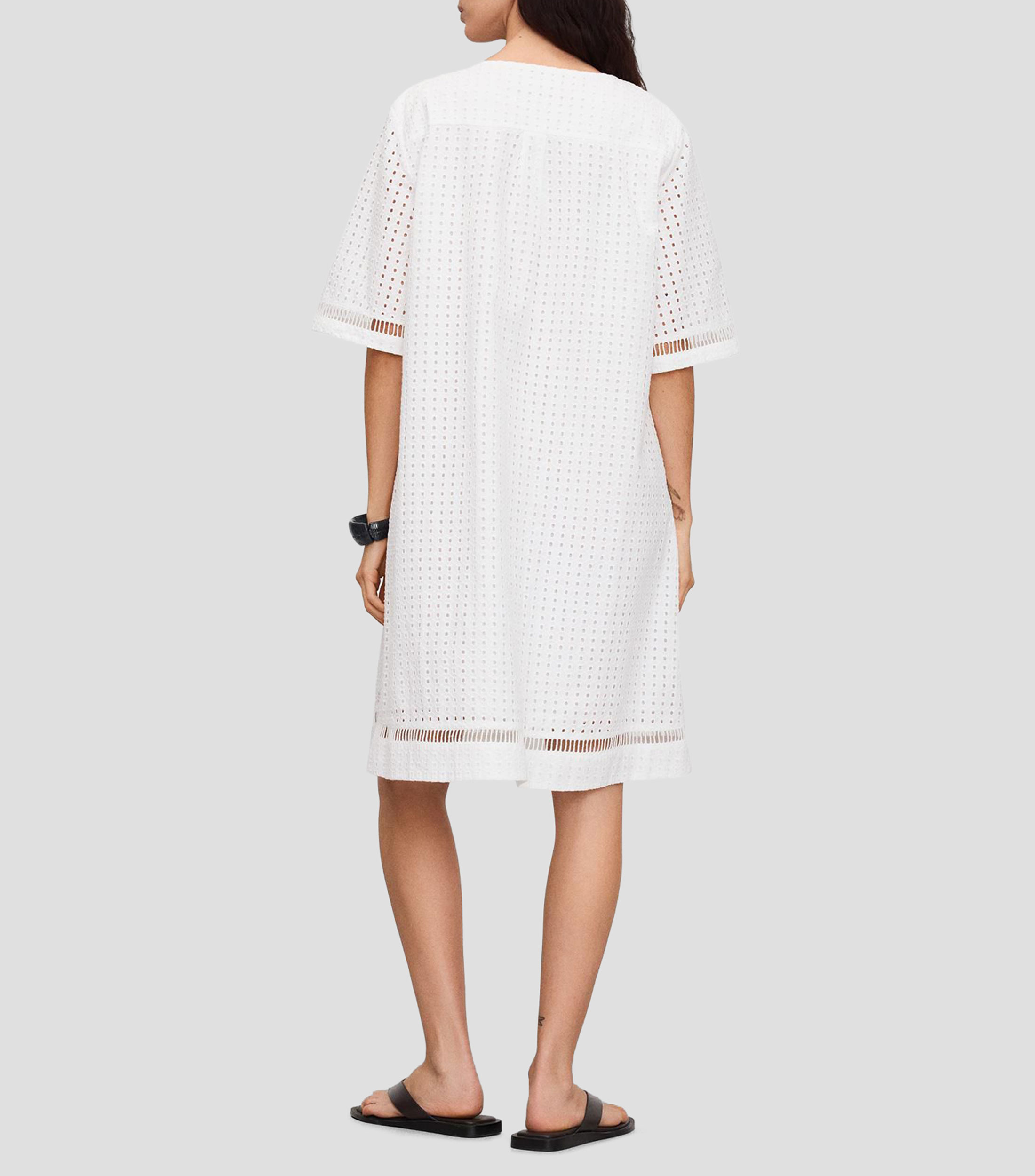 Vestido midi manga corta fantasía Mujer