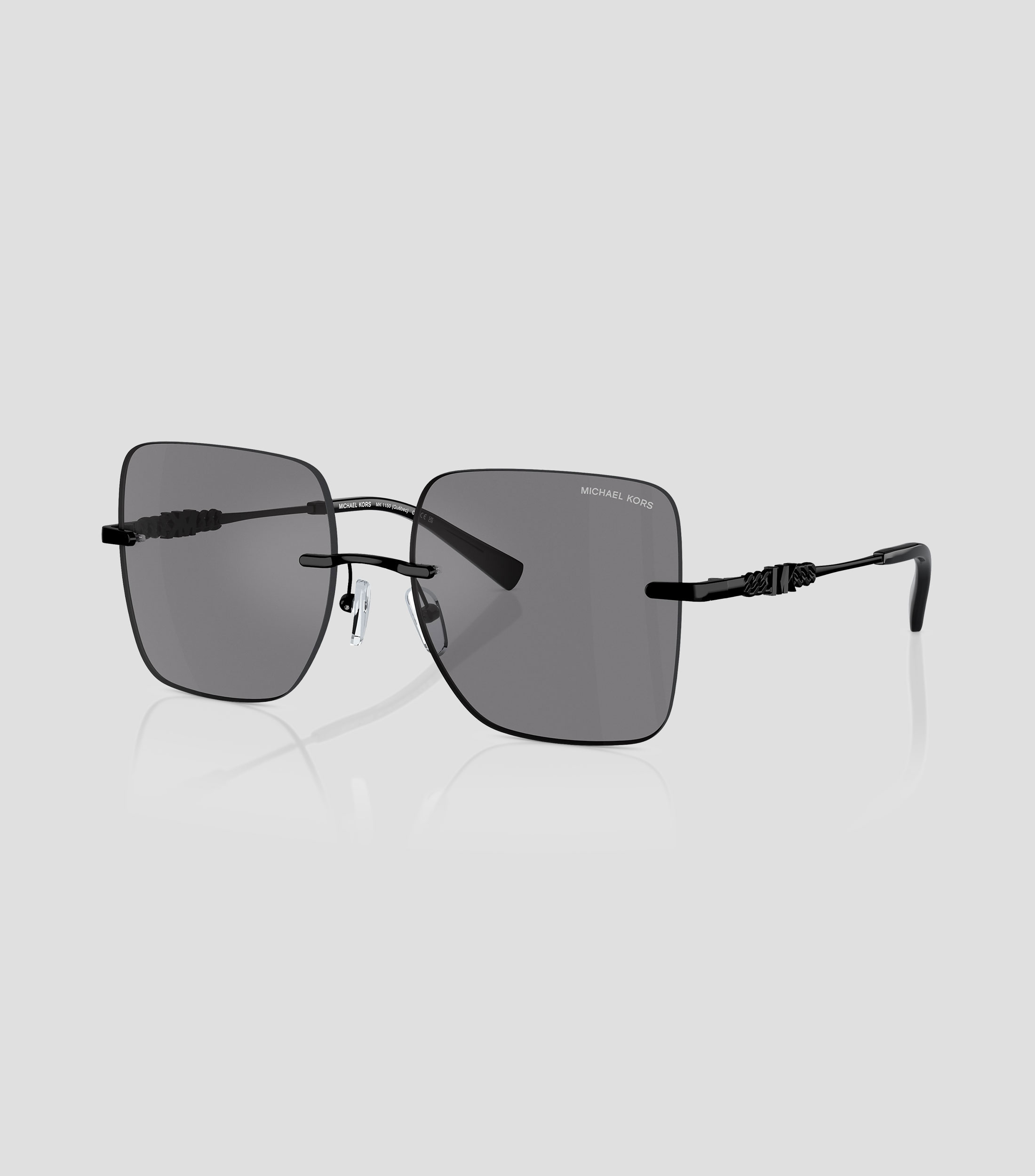 Lentes de sol cuadrados Quebec negros Mujer