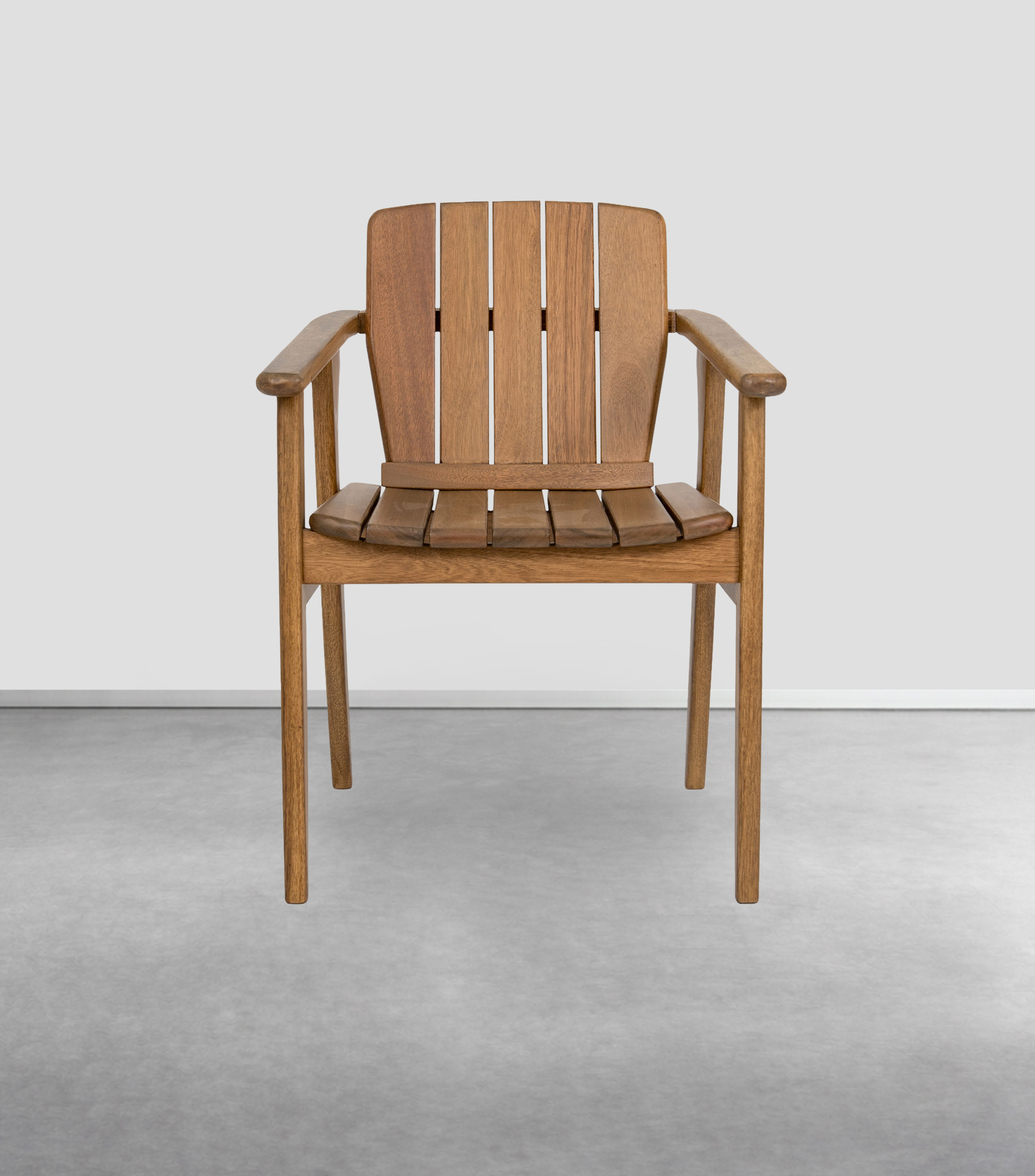 Silla con Brazos Napoli para exterior en madera
