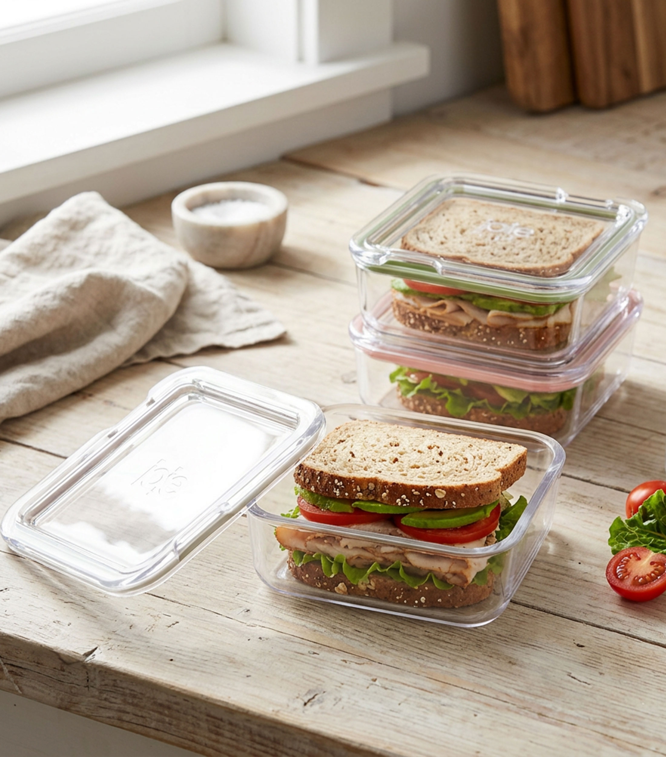 Set 2 contenedores para Sandwich