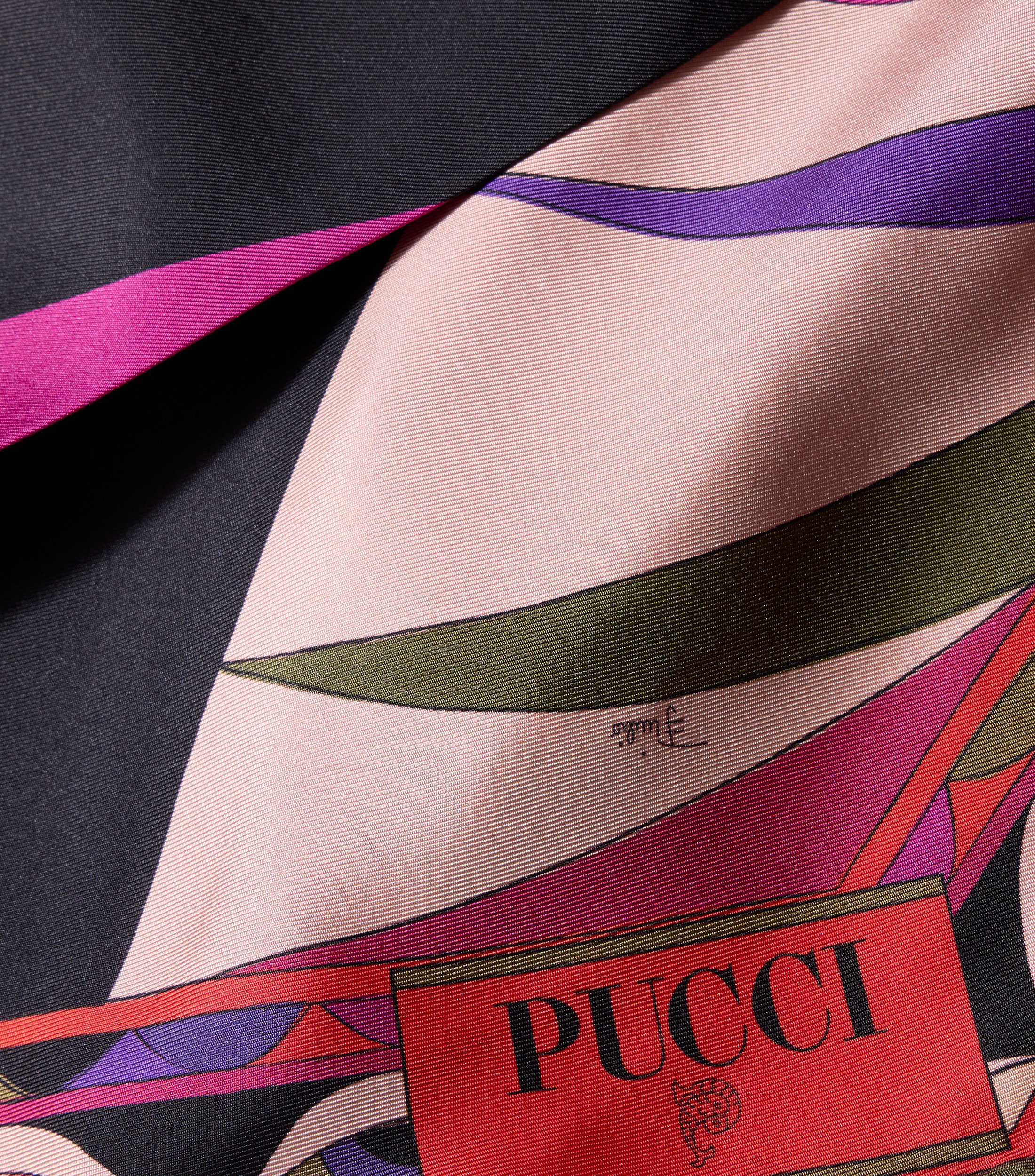 Mascada en seda estampada Mujer
