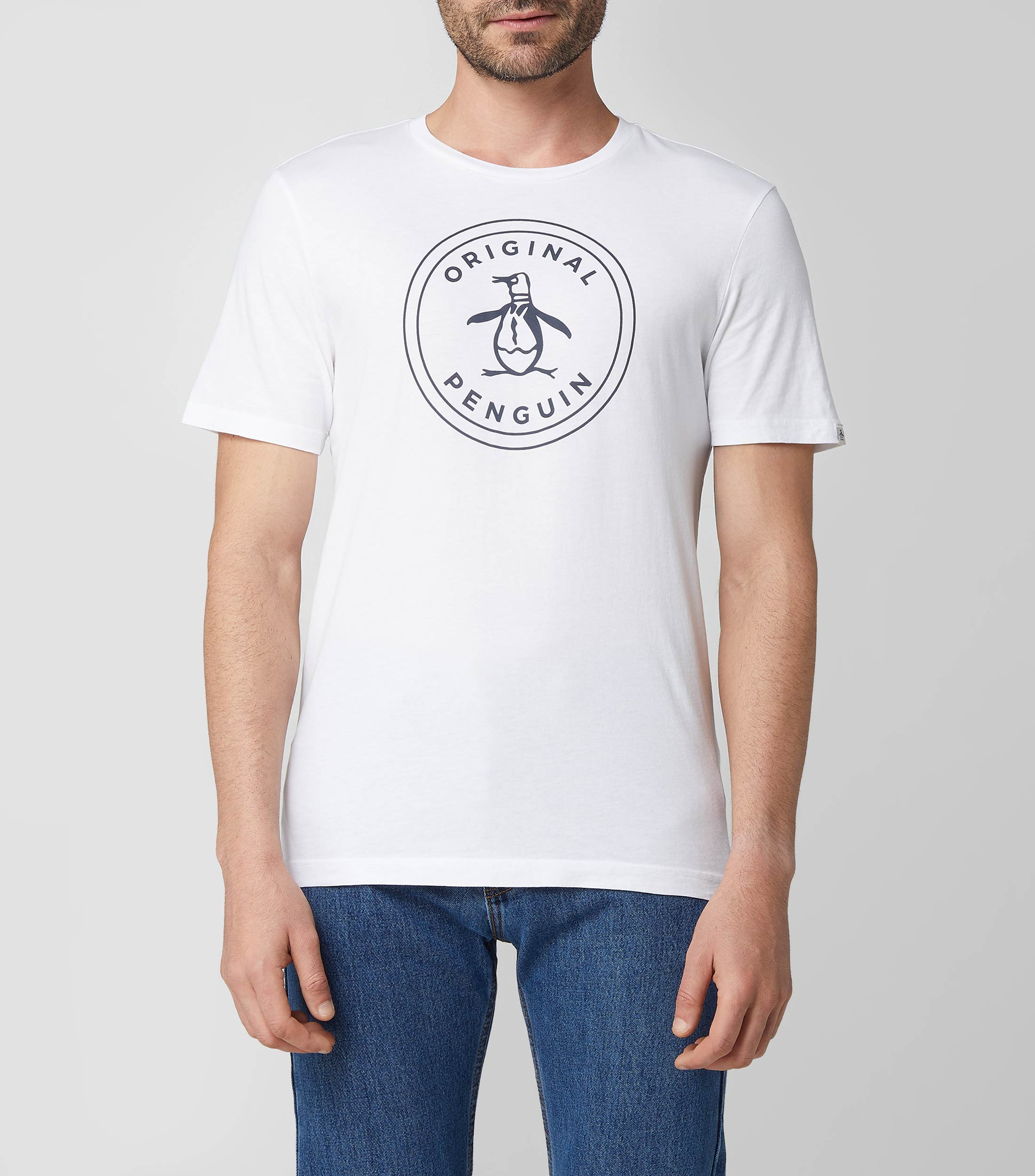 Playera cuello redondo manga corta estampado Hombre