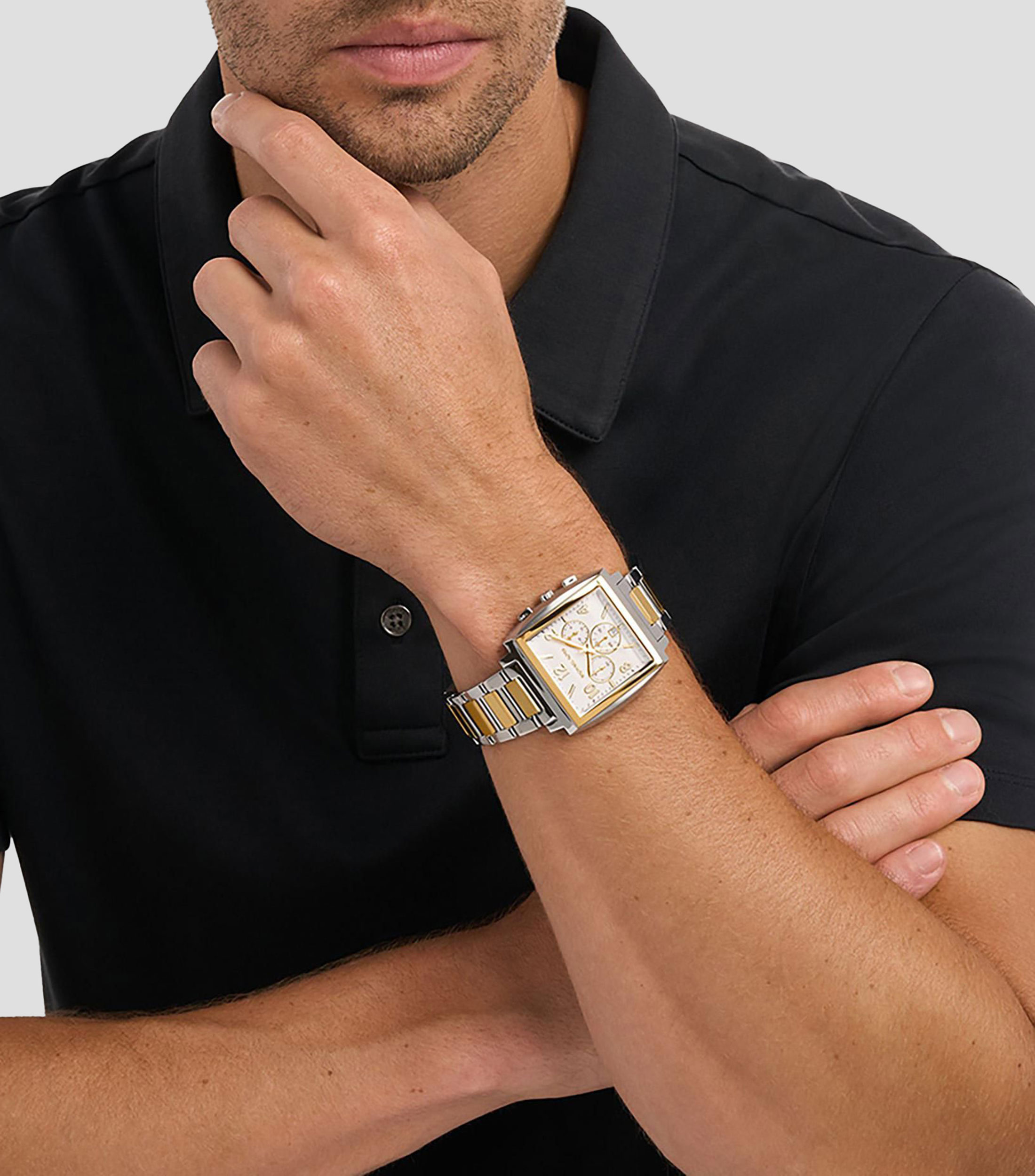 Reloj para Hombre Rhys clásico dorado, plateado