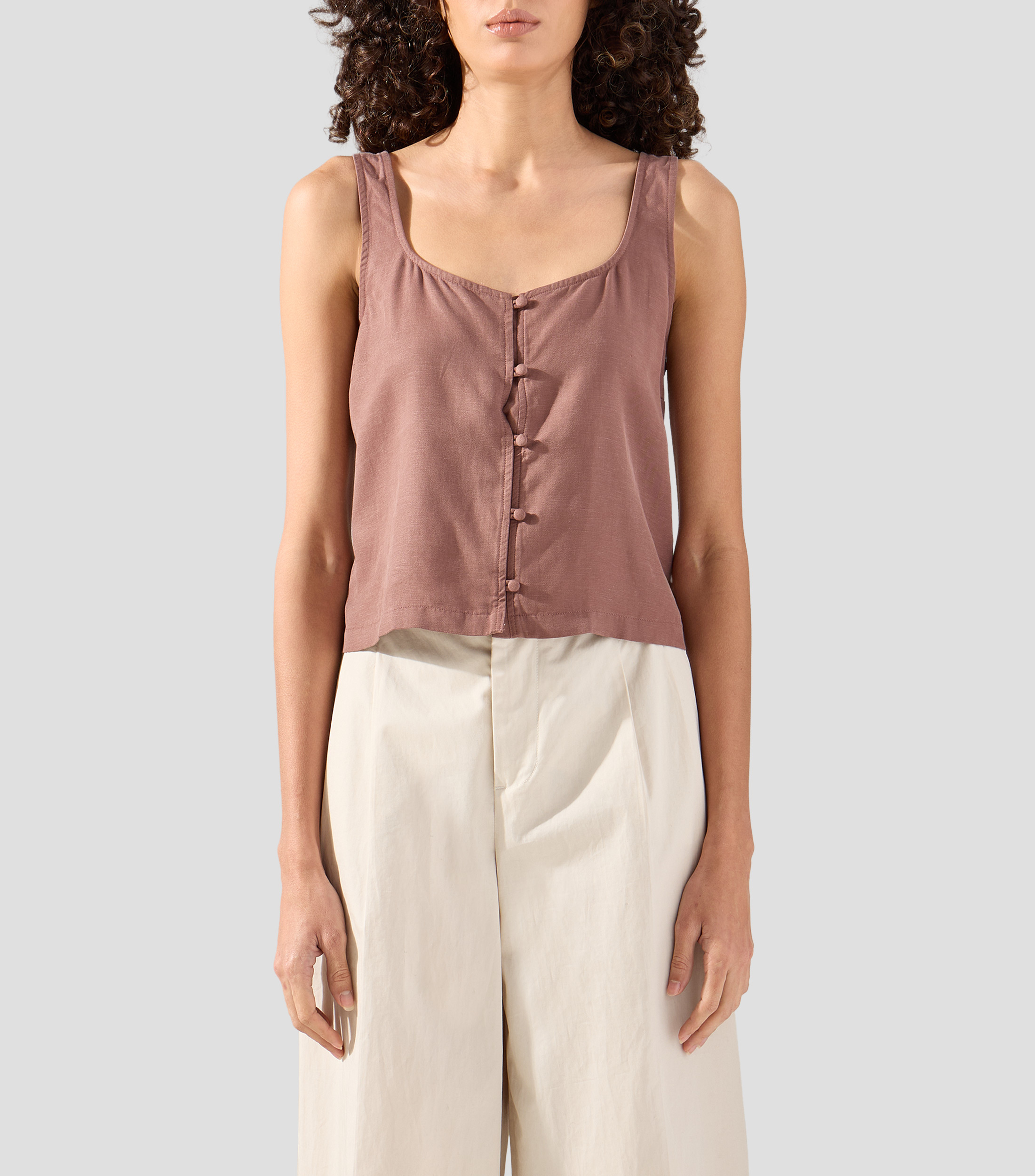 Tank deportivo liso Mujer
