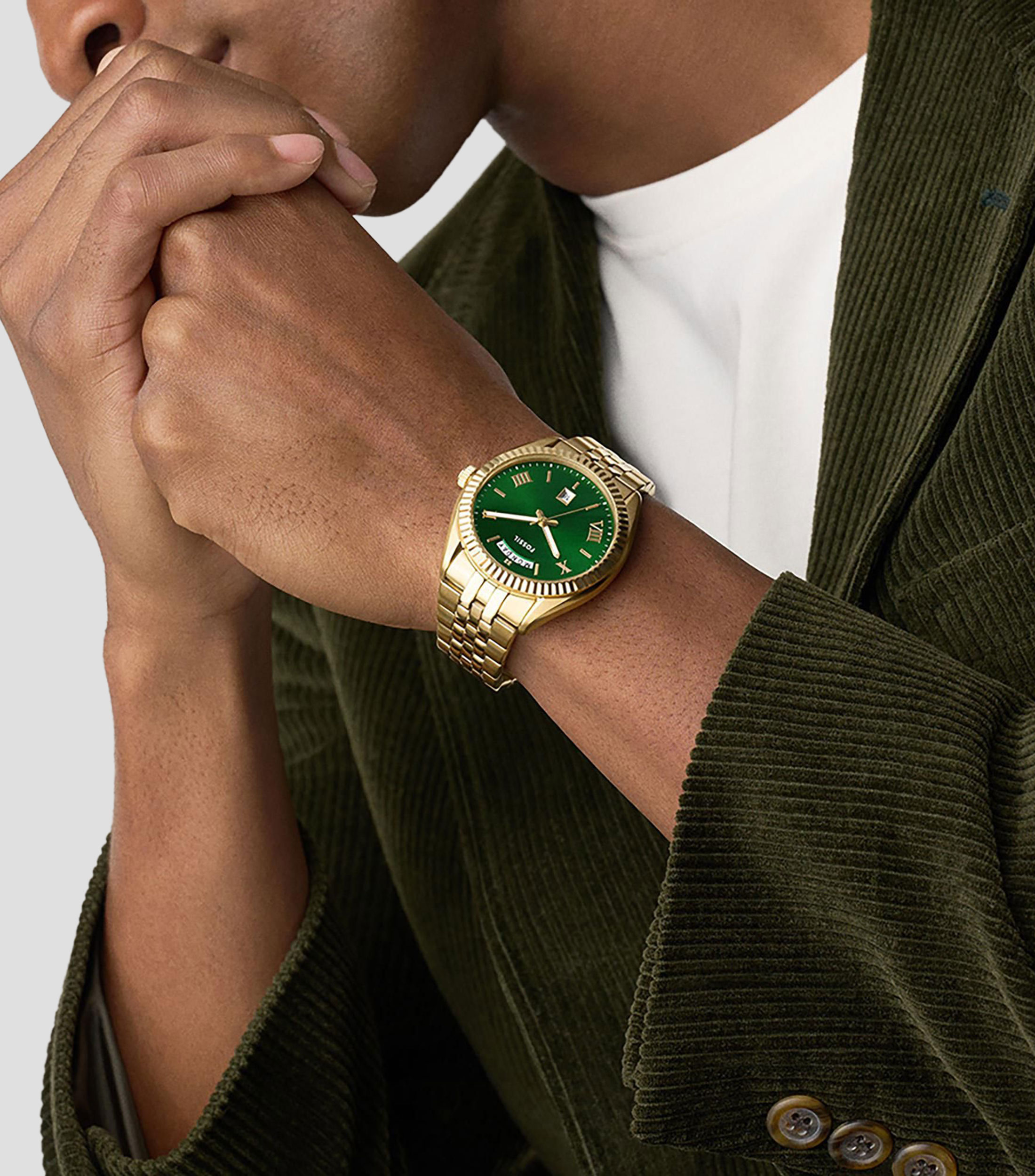 Reloj para hombre Campbell casual dorado