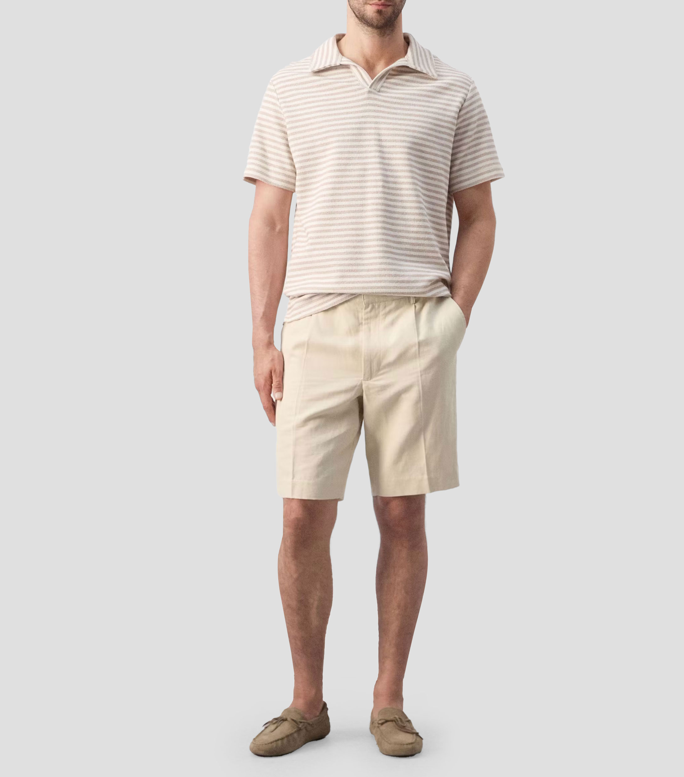 Playera tipo polo manga corta rayas Hombre