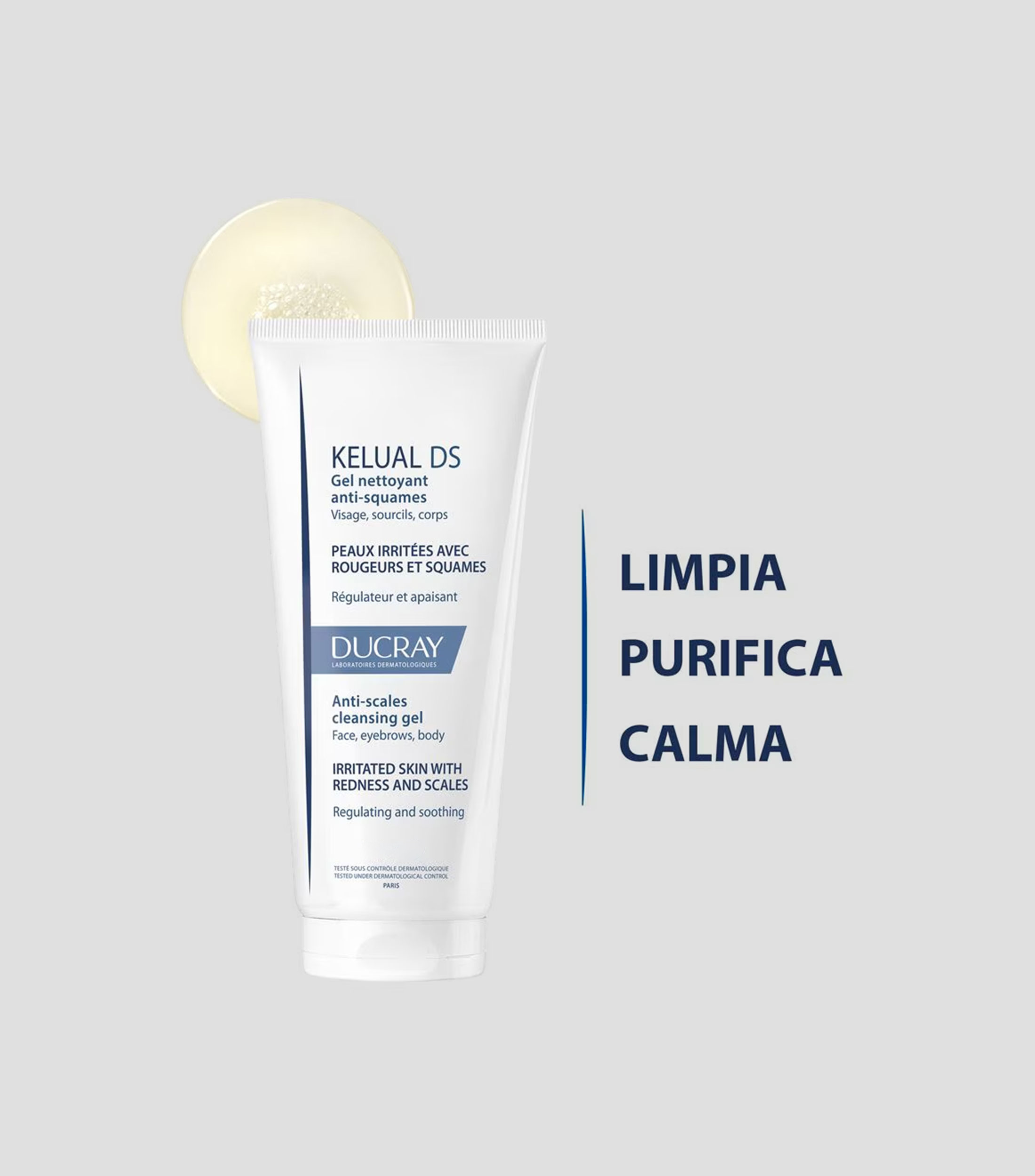 Gel limpiador anti-escamas Kelual DS, 200 ml