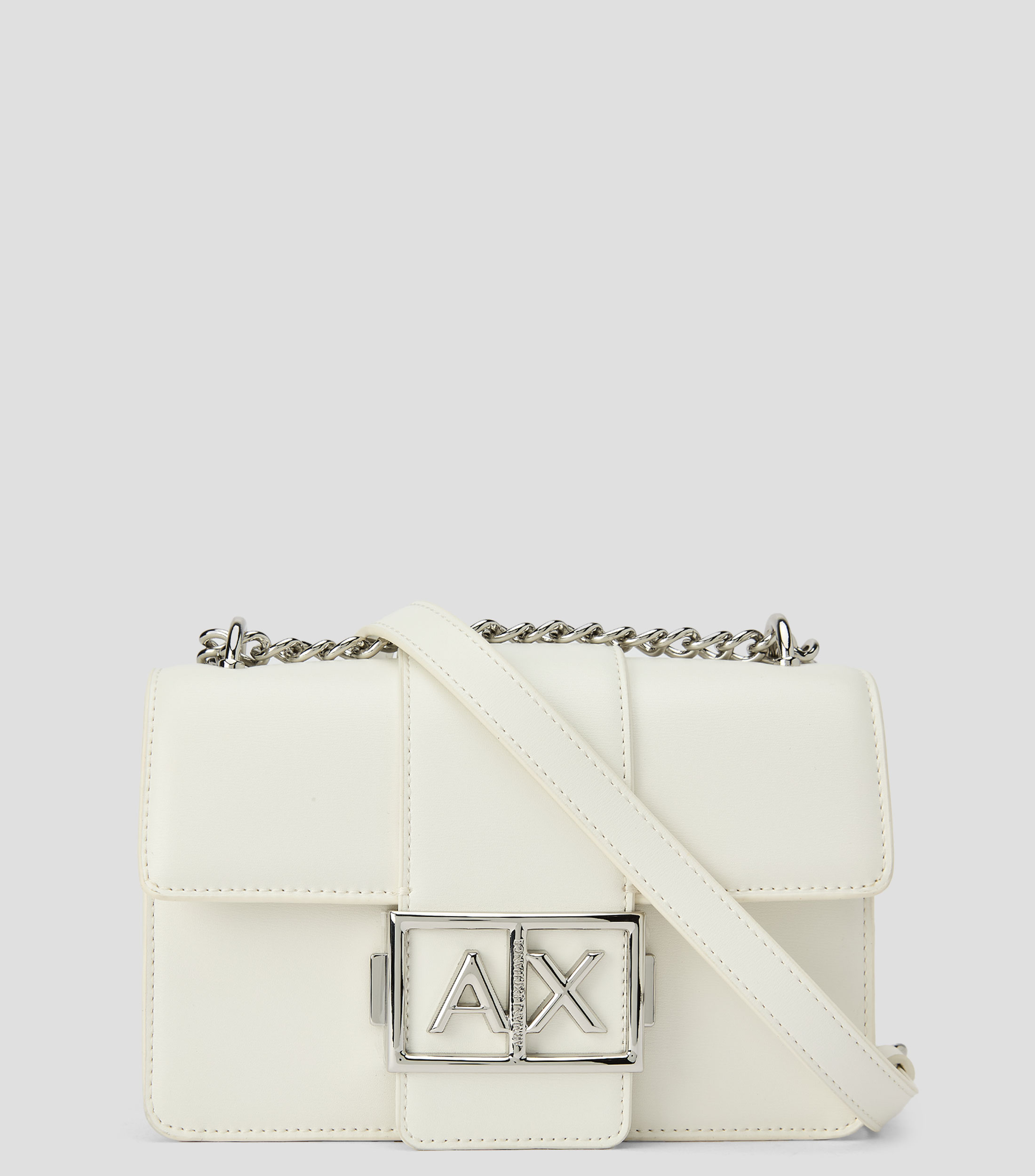 Bolsa crossbody blanca lisa Mujer