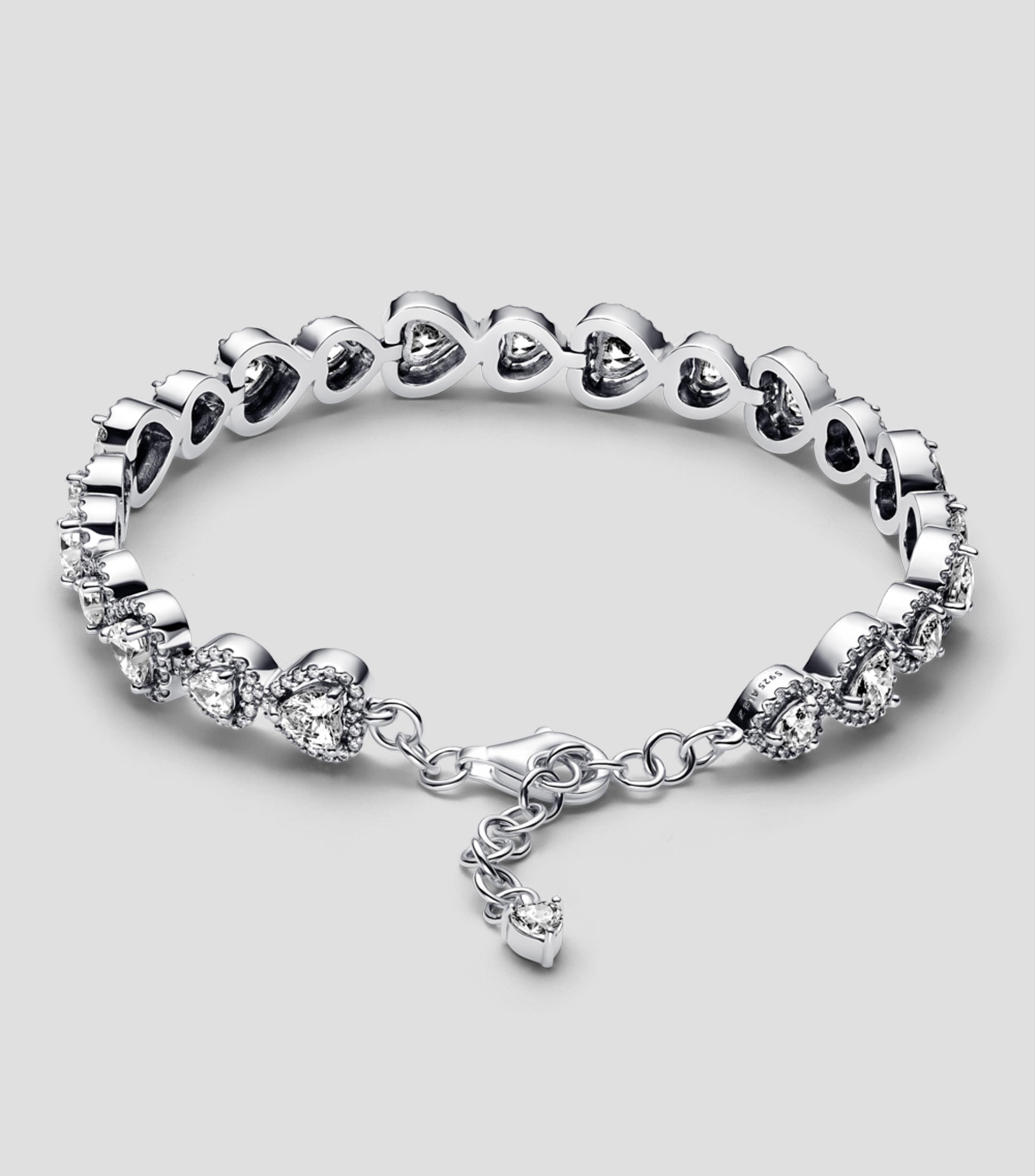 Pulsera en plata .925 corazones Mujer