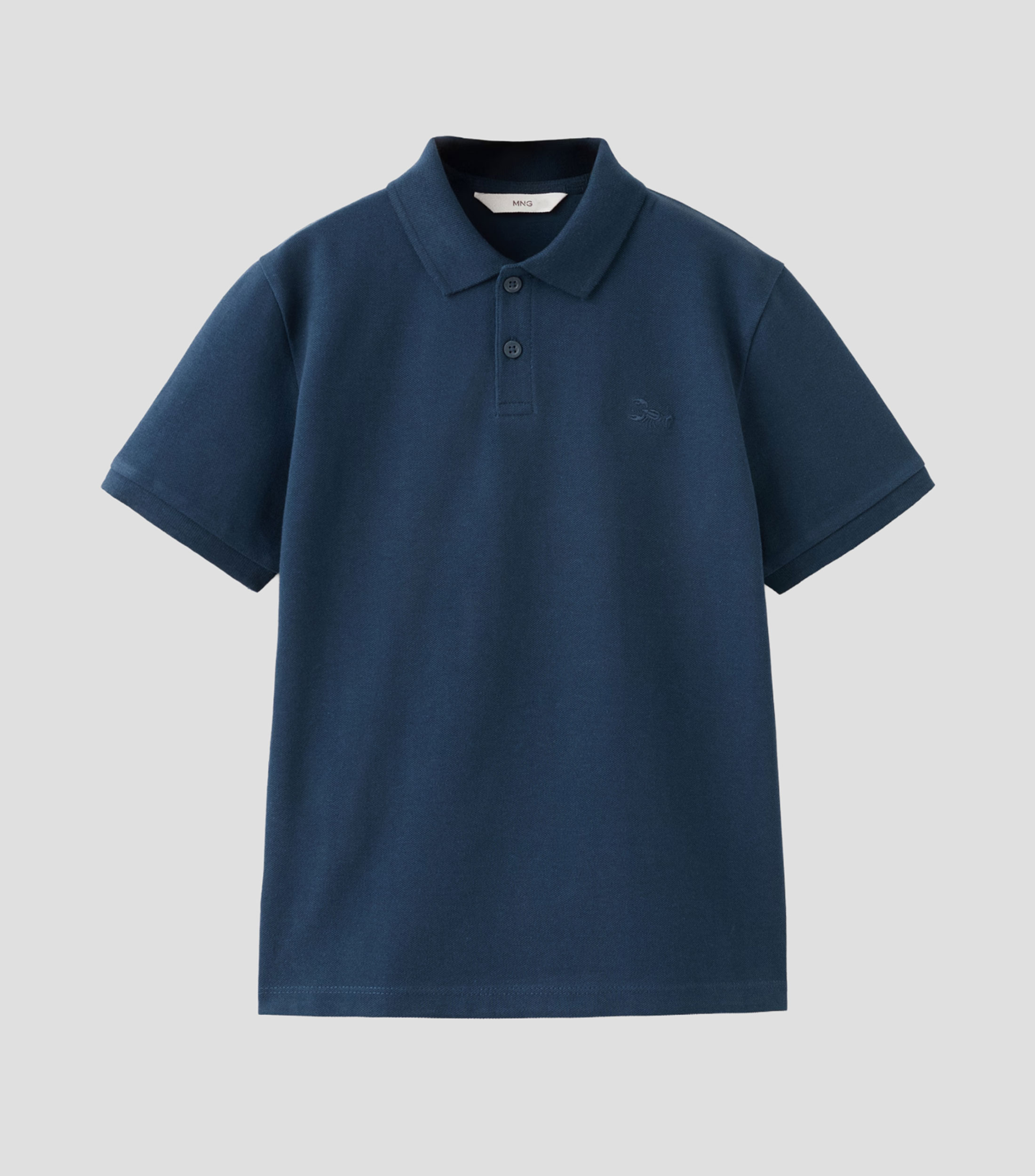 Playera tipo polo manga corta lisa Niño