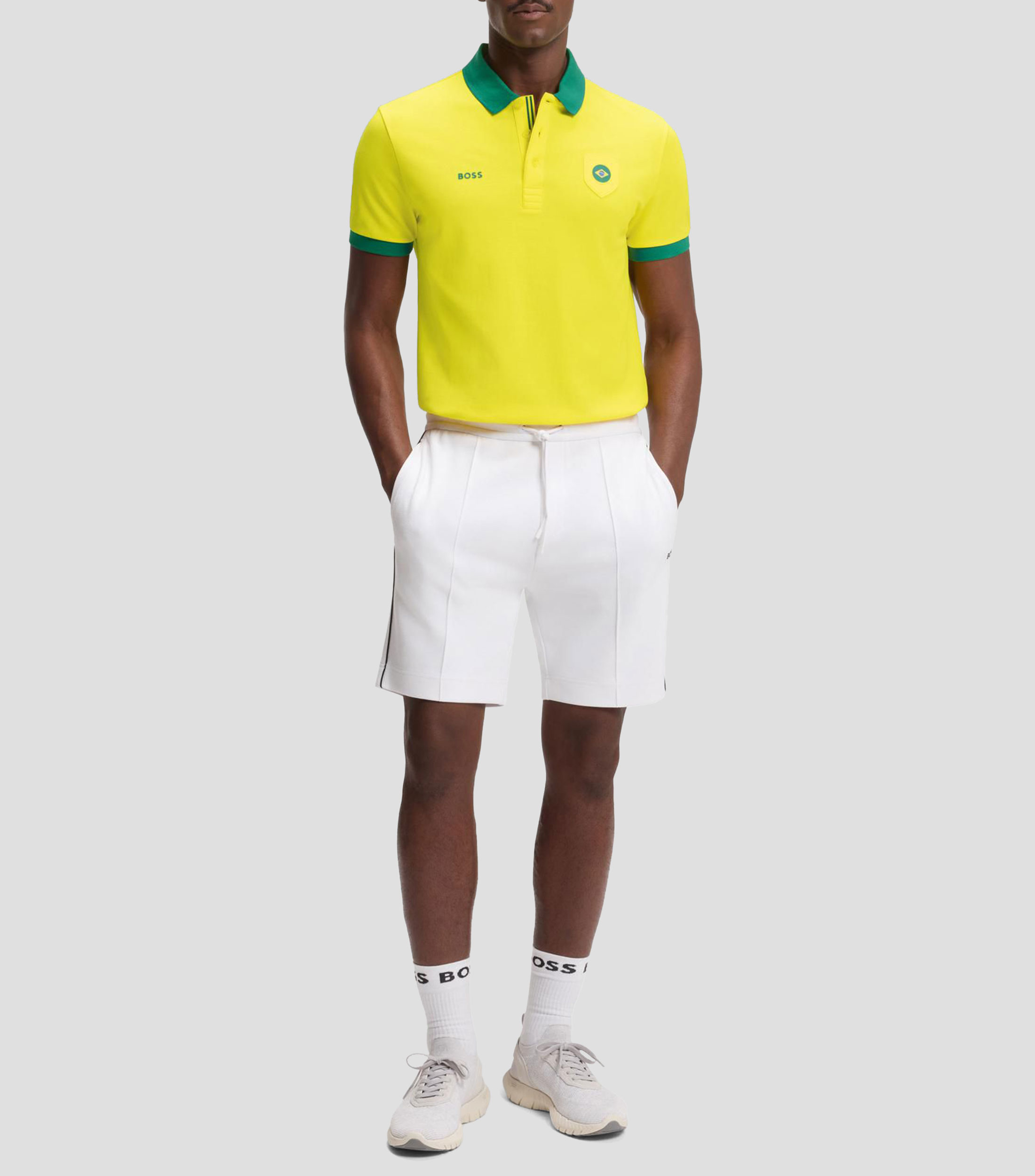 Playera polo Boss con detalles de bandera Hombre
