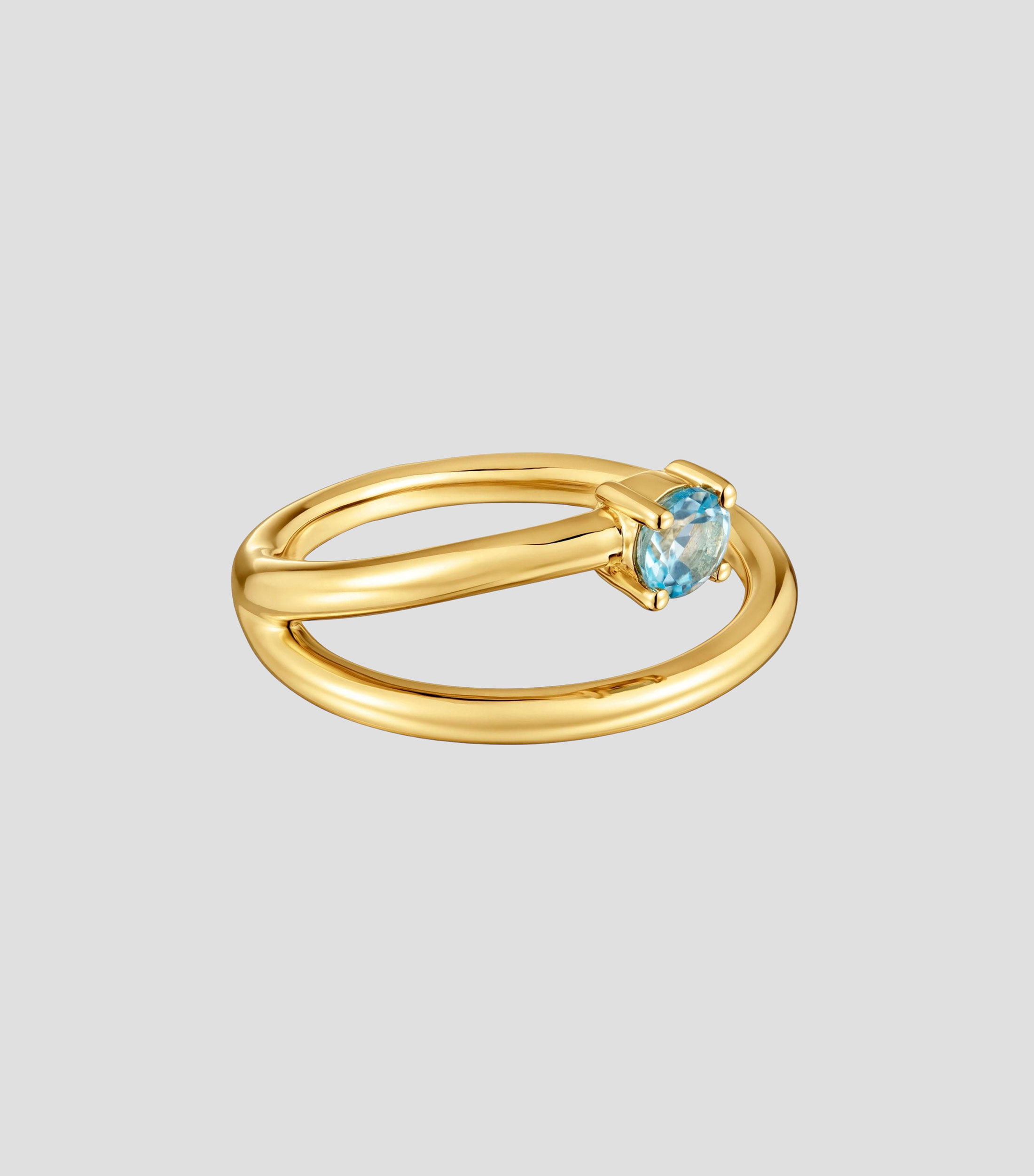 Anillo en Plata con topacio Mujer