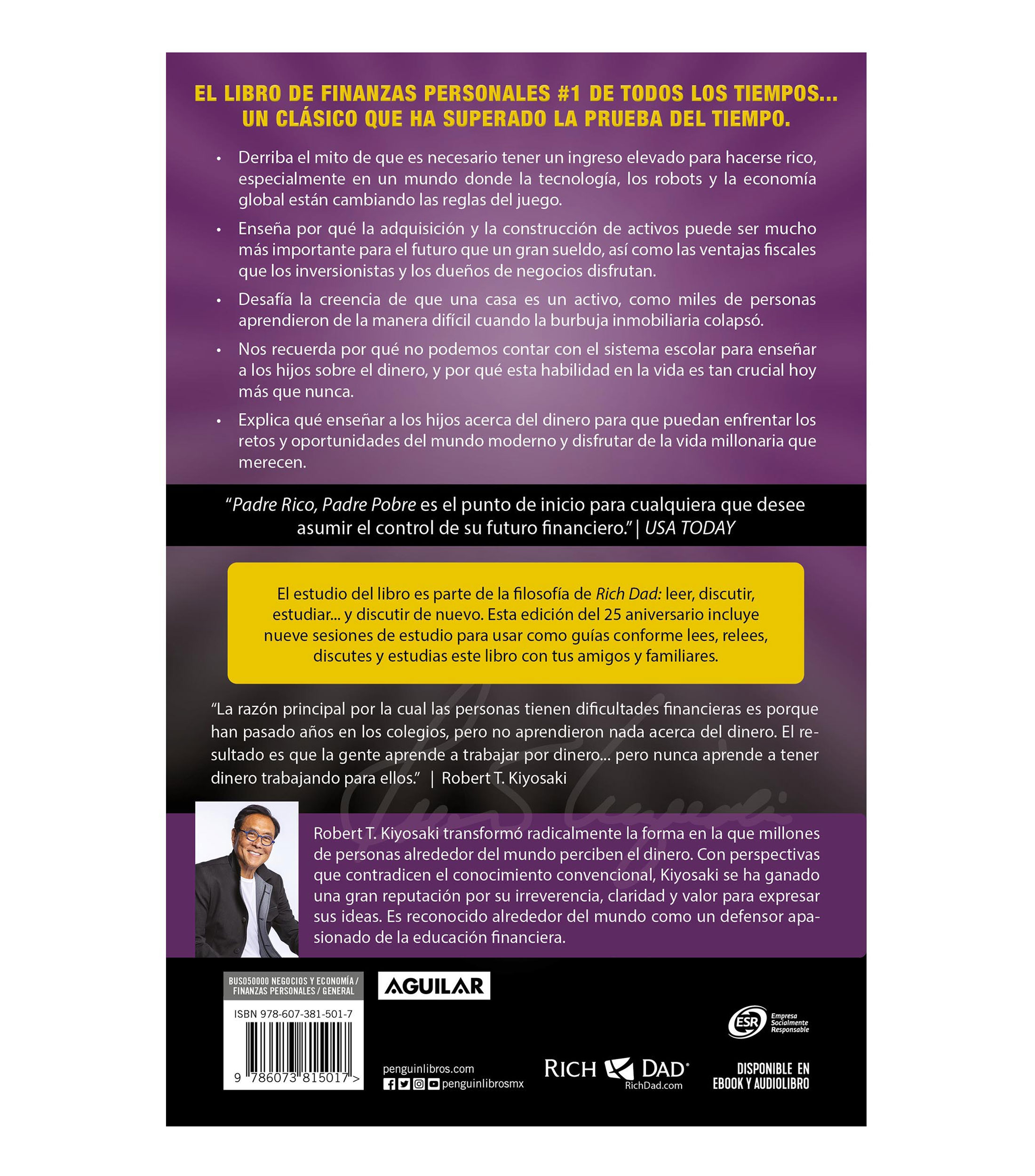 Interés GeneralPadre rico, padre pobre Edicion 15 aniversario, Robert T. Kiyosaki