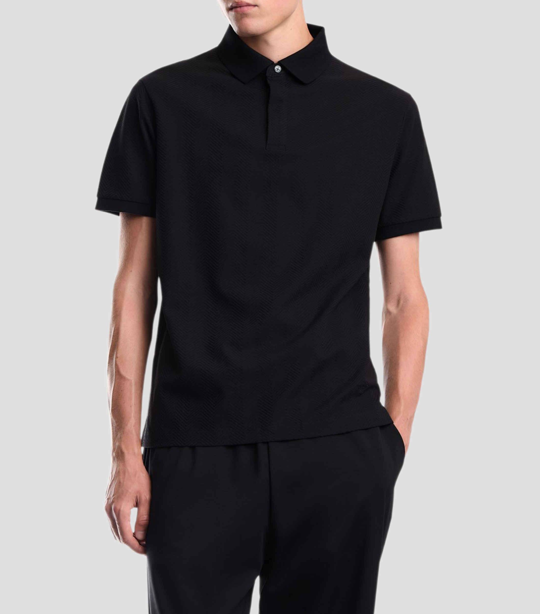 Playera tipo polo manga corta sólido Hombre