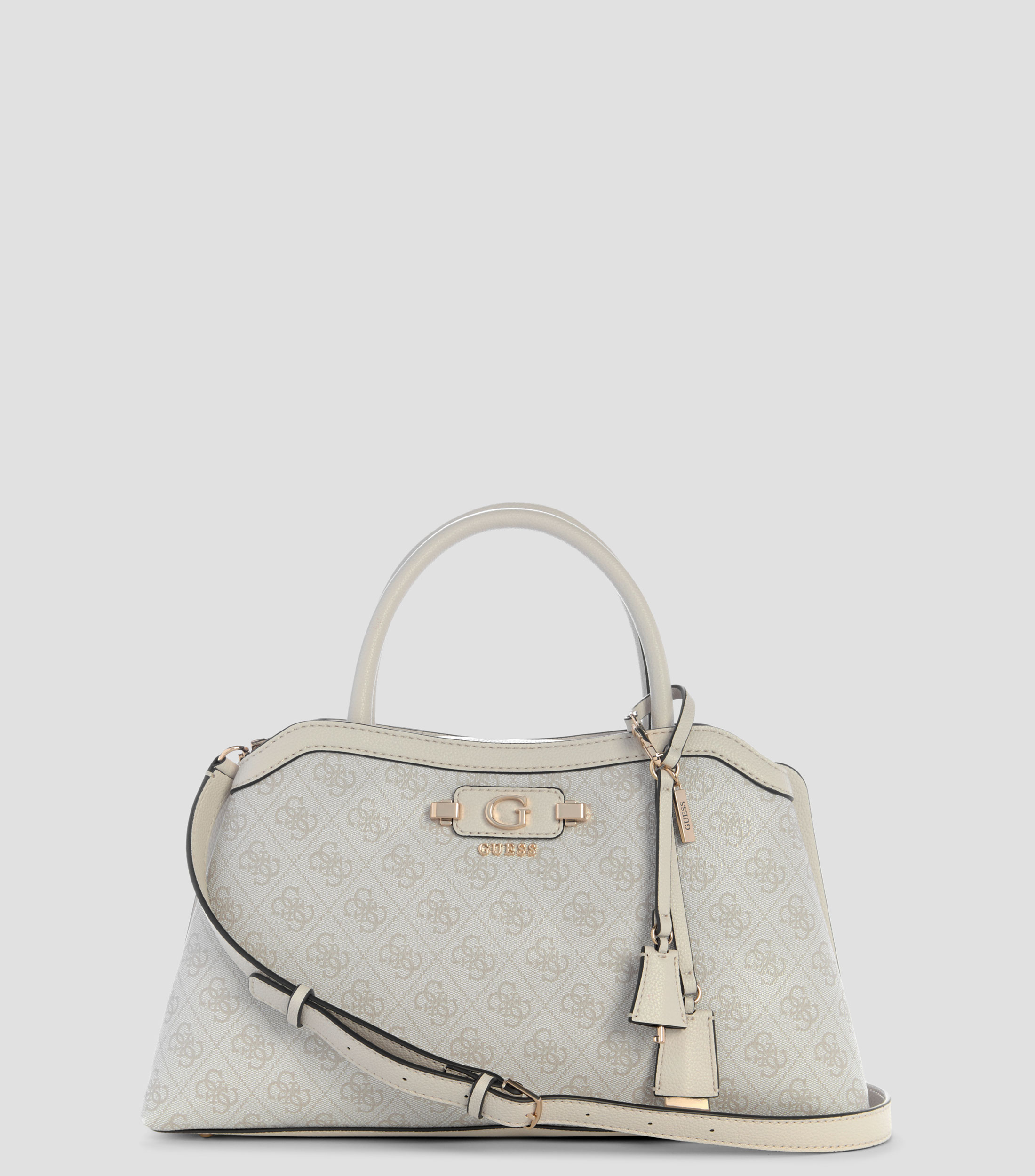 Bolsa satchel blanca estampada Mujer