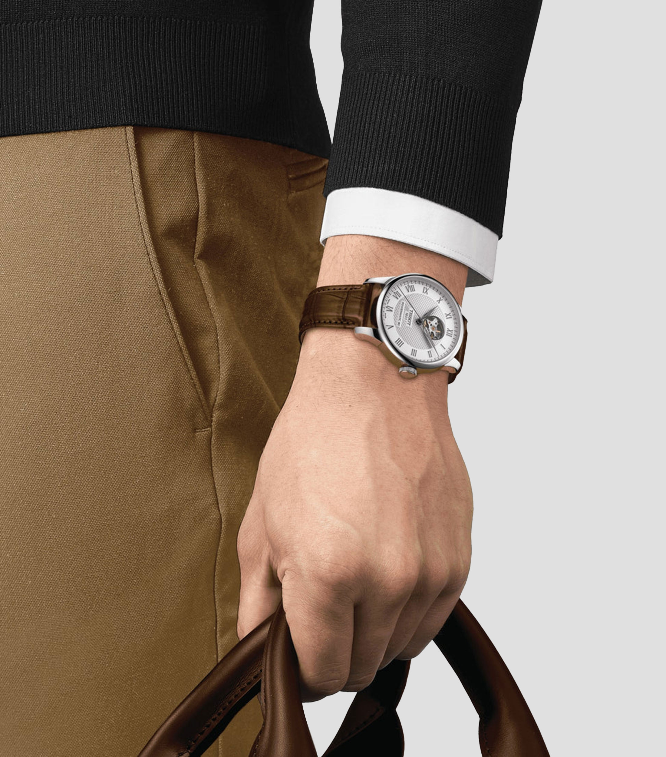 Reloj para Hombre Le Locle Open Heart Two casual plateado